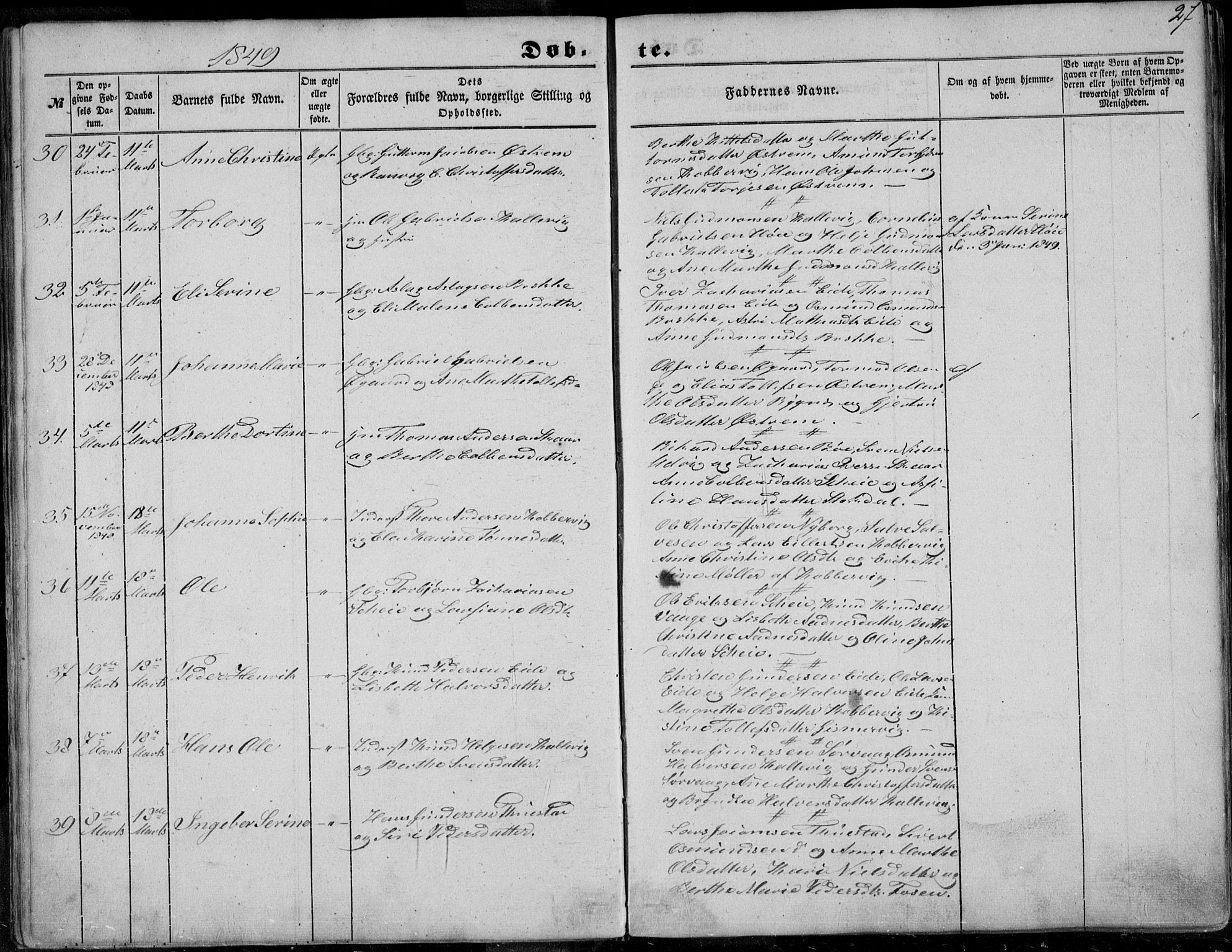 Avaldsnes sokneprestkontor, AV/SAST-A -101851/H/Ha/Haa/L0008: Parish register (official) no. A 8, 1847-1857, p. 27