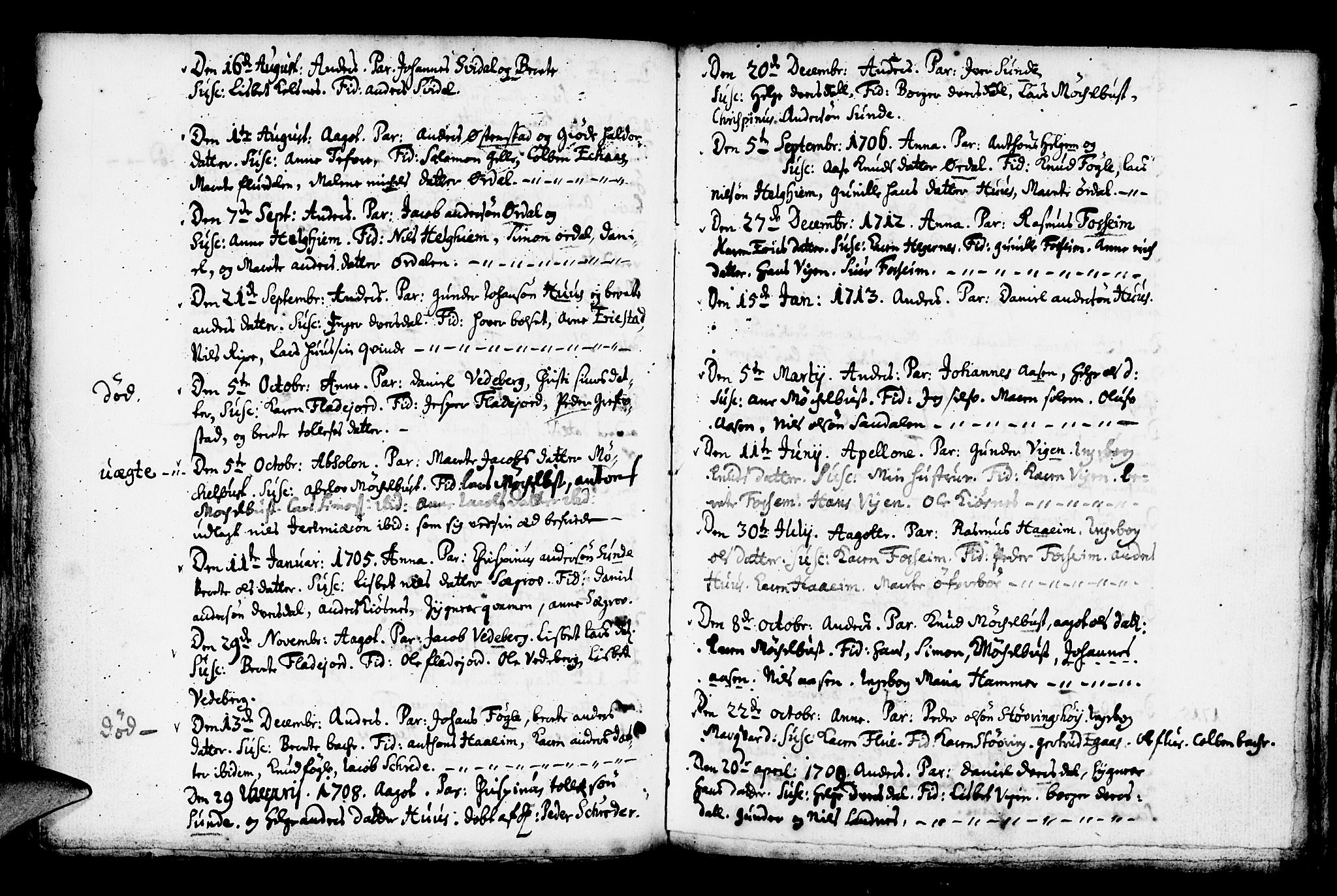 Jølster sokneprestembete, AV/SAB-A-80701/H/Haa/Haaa/L0001: Parish register (official) no. A 1, 1696-1728