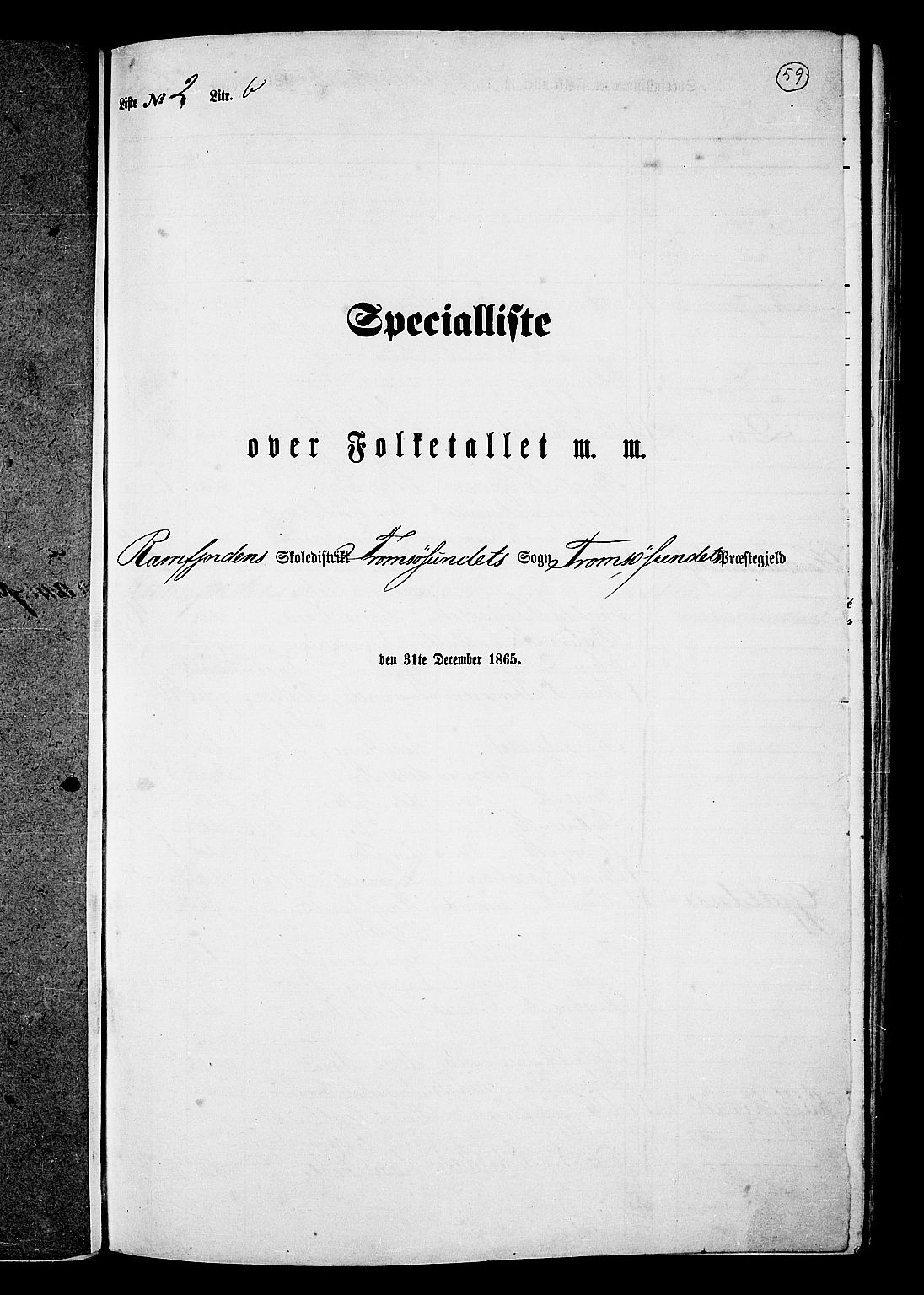 RA, 1865 census for Tromsøysund, 1865, p. 54