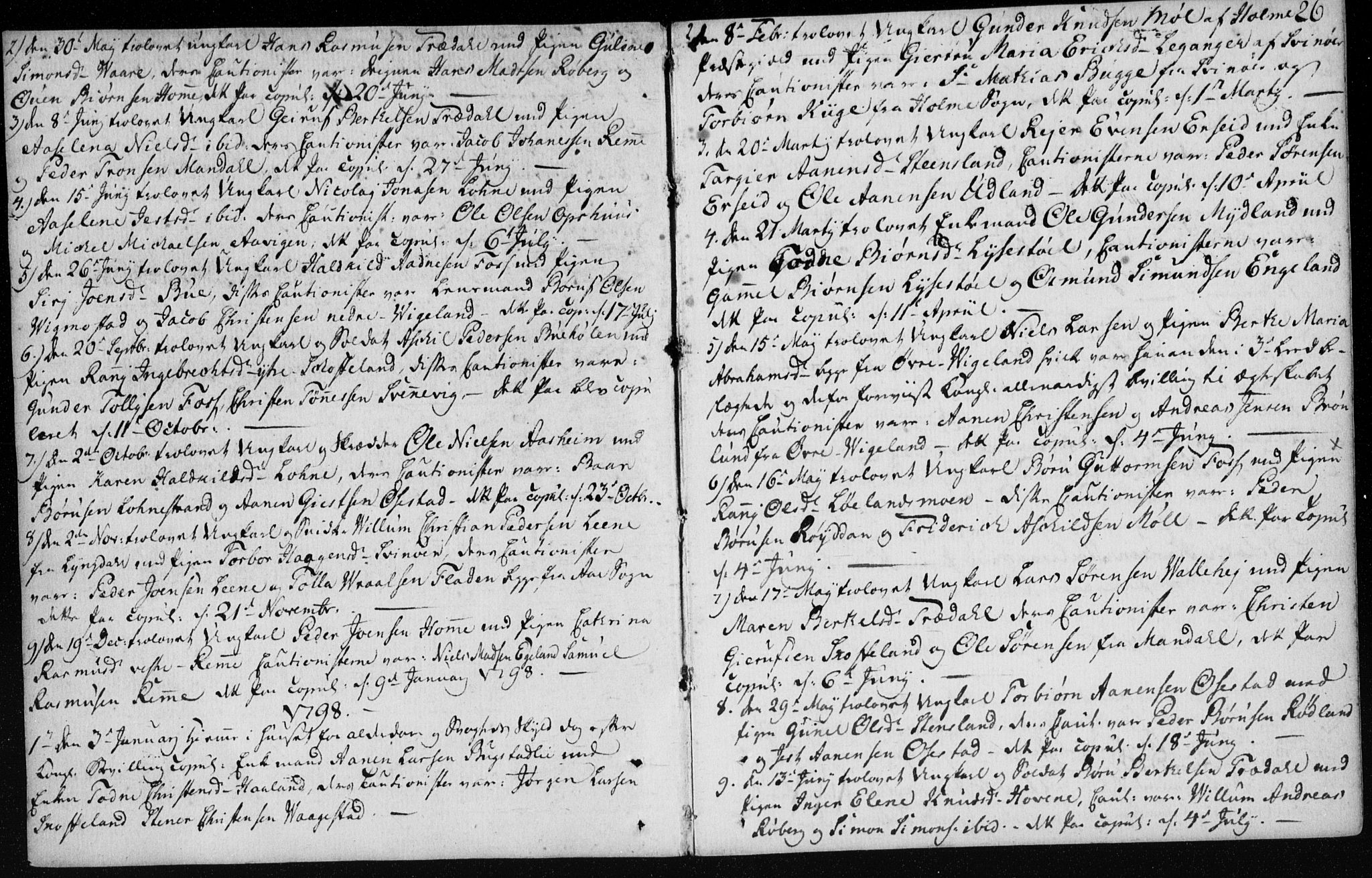 Sør-Audnedal sokneprestkontor, AV/SAK-1111-0039/F/Fa/Fab/L0003: Parish register (official) no. A 3, 1766-1828, p. 26