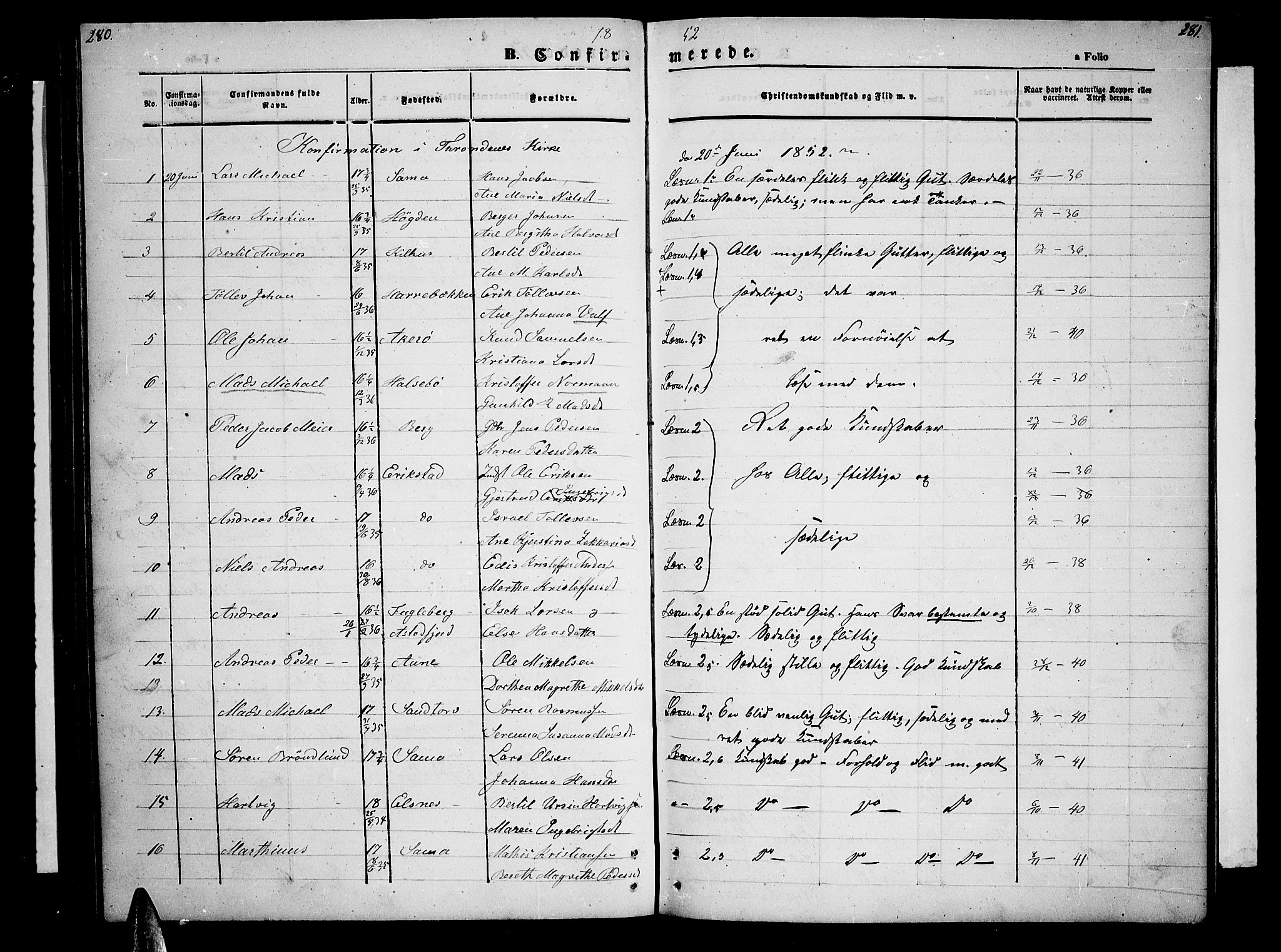 Trondenes sokneprestkontor, SATØ/S-1319/H/Hb/L0006klokker: Parish register (copy) no. 6, 1845-1855, p. 280-281