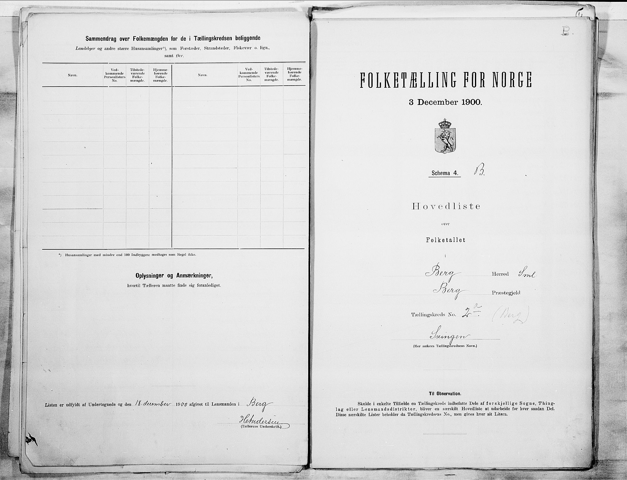 SAO, 1900 census for Berg, 1900, p. 10