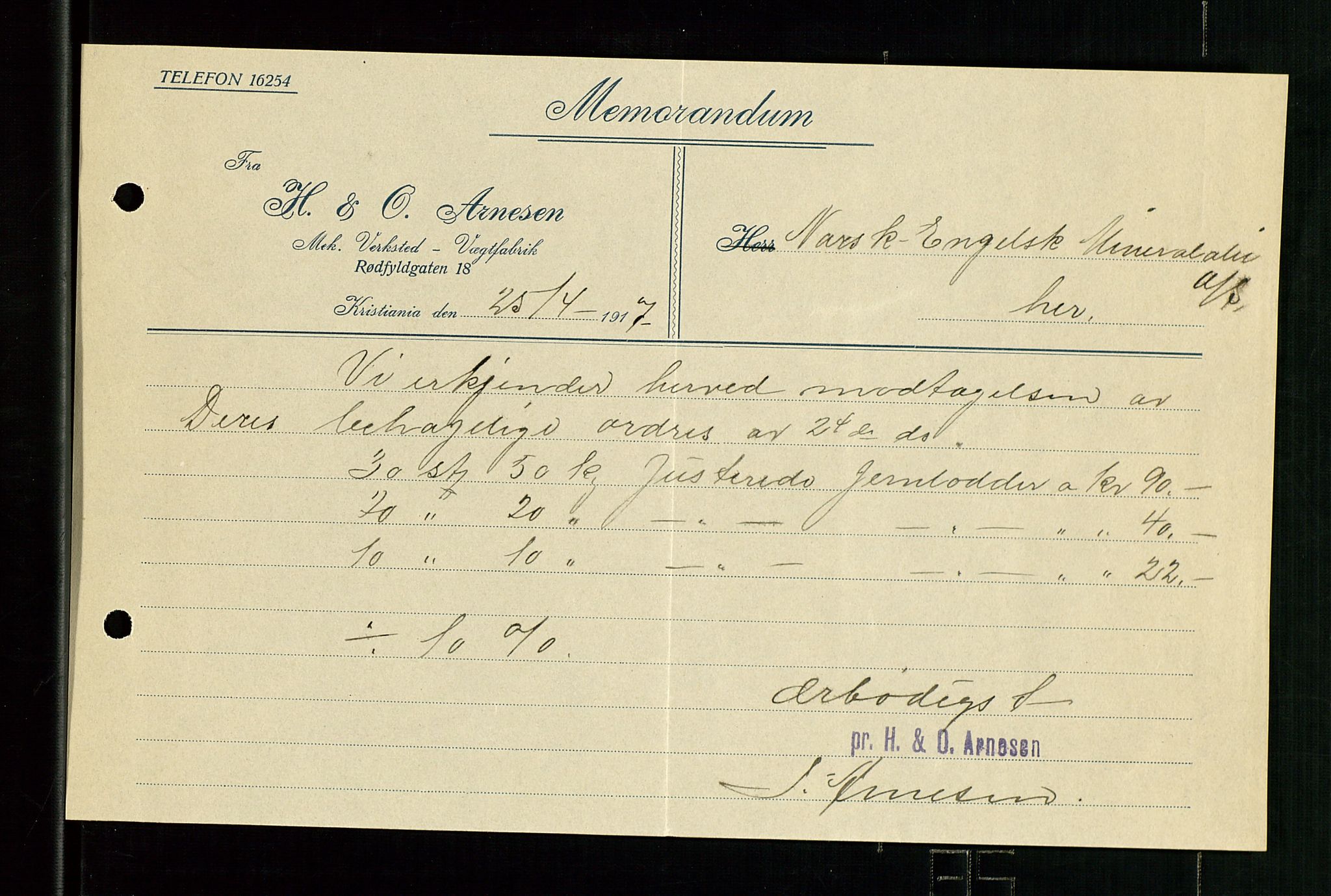 Pa 1521 - A/S Norske Shell, AV/SAST-A-101915/E/Ea/Eaa/L0001: Sjefskorrespondanse, 1917, p. 12