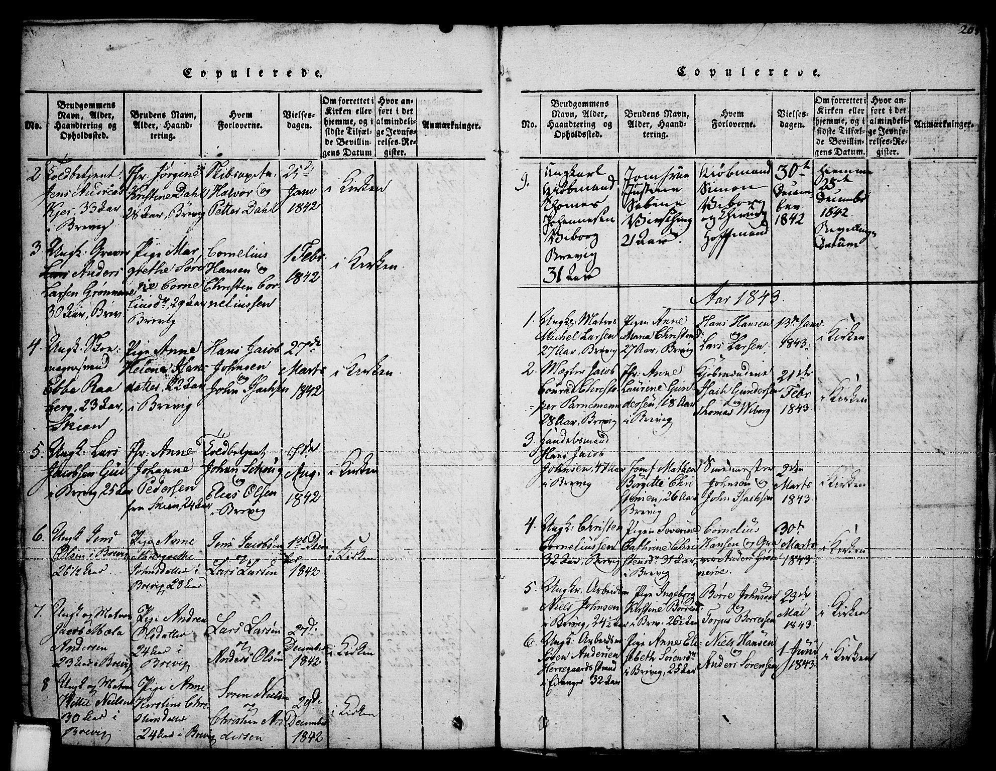 Brevik kirkebøker, SAKO/A-255/F/Fa/L0004: Parish register (official) no. 4, 1814-1846, p. 208