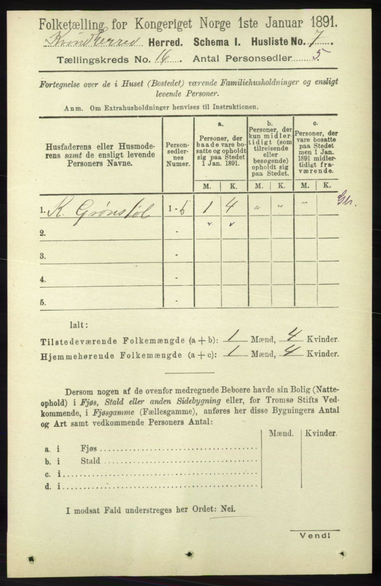 RA, 1891 census for 1224 Kvinnherad, 1891, p. 5380