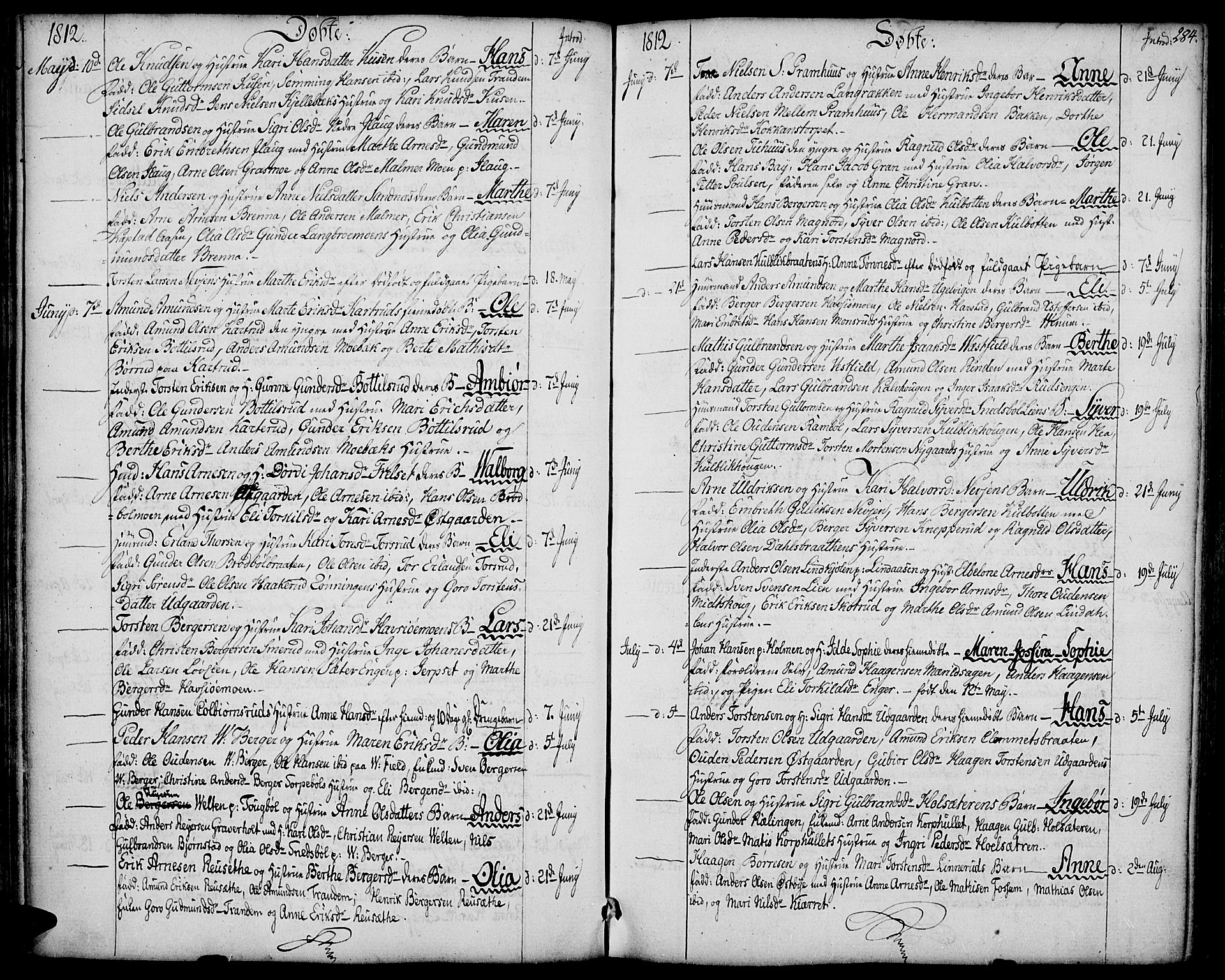Vinger prestekontor, AV/SAH-PREST-024/H/Ha/Haa/L0004: Parish register (official) no. 4, 1766-1813, p. 283-284