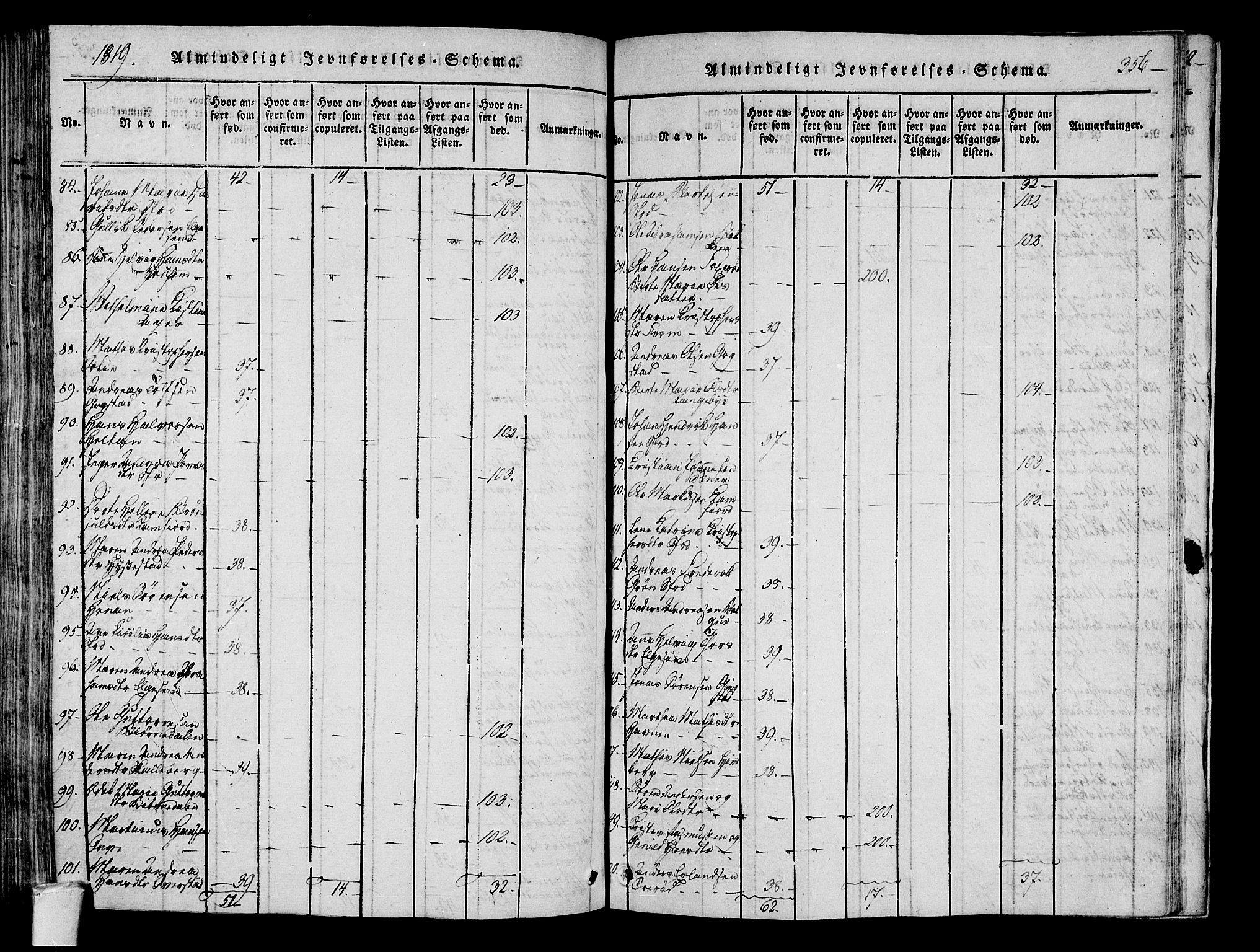 Sandar kirkebøker, SAKO/A-243/F/Fa/L0004: Parish register (official) no. 4, 1814-1832, p. 356