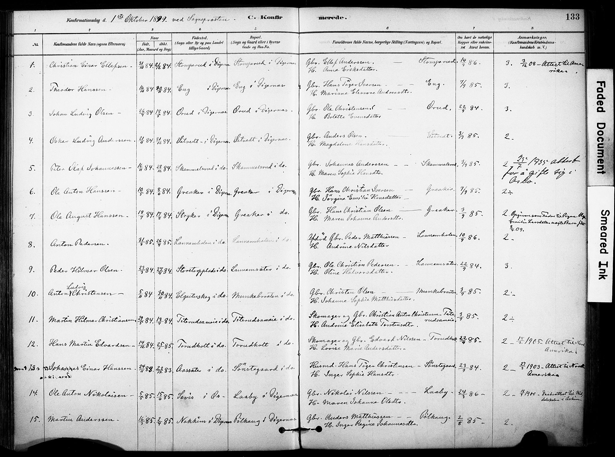 Rakkestad prestekontor Kirkebøker, AV/SAO-A-2008/F/Fb/L0001: Parish register (official) no. II 1, 1878-1899, p. 133