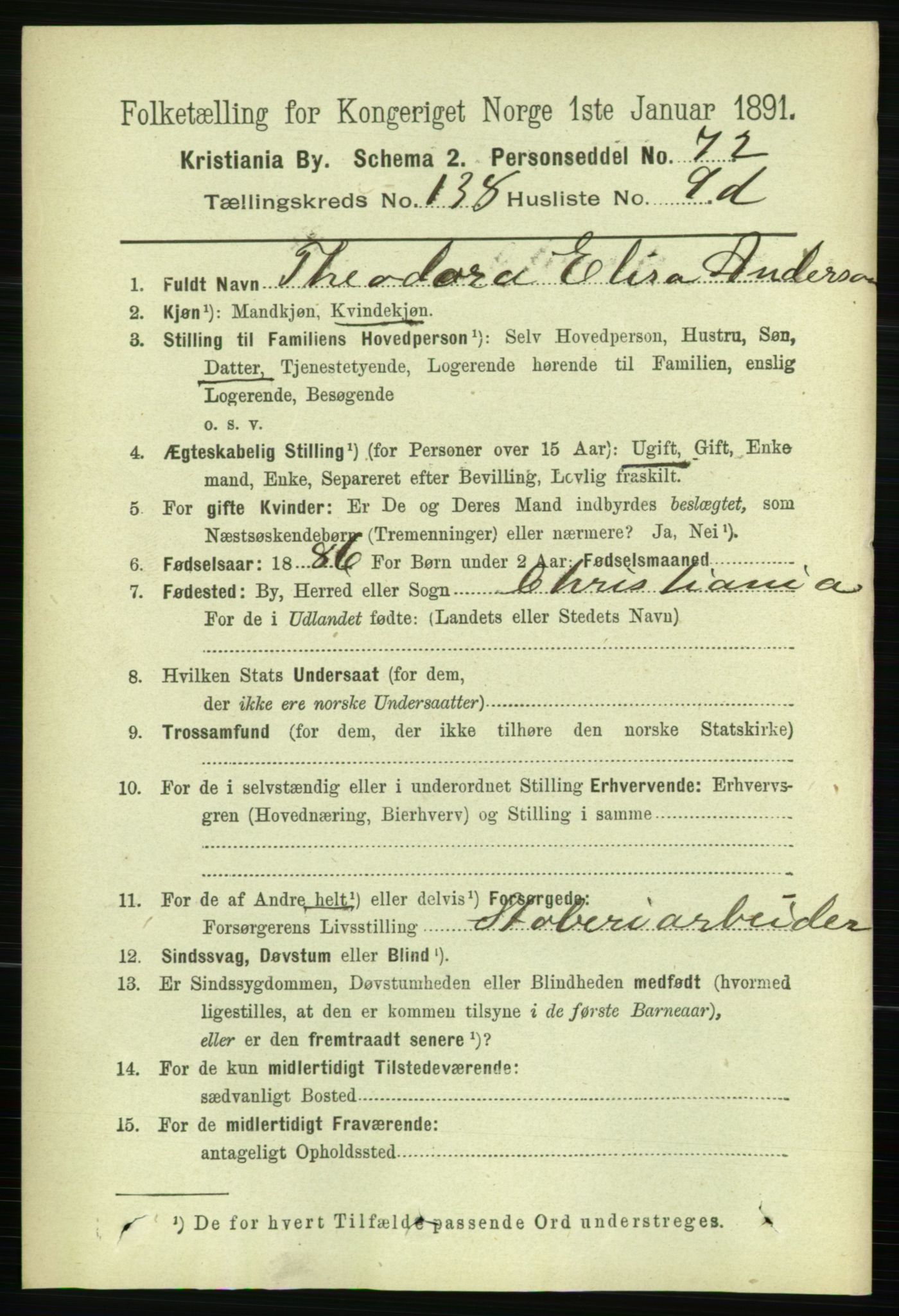 RA, 1891 census for 0301 Kristiania, 1891, p. 76942