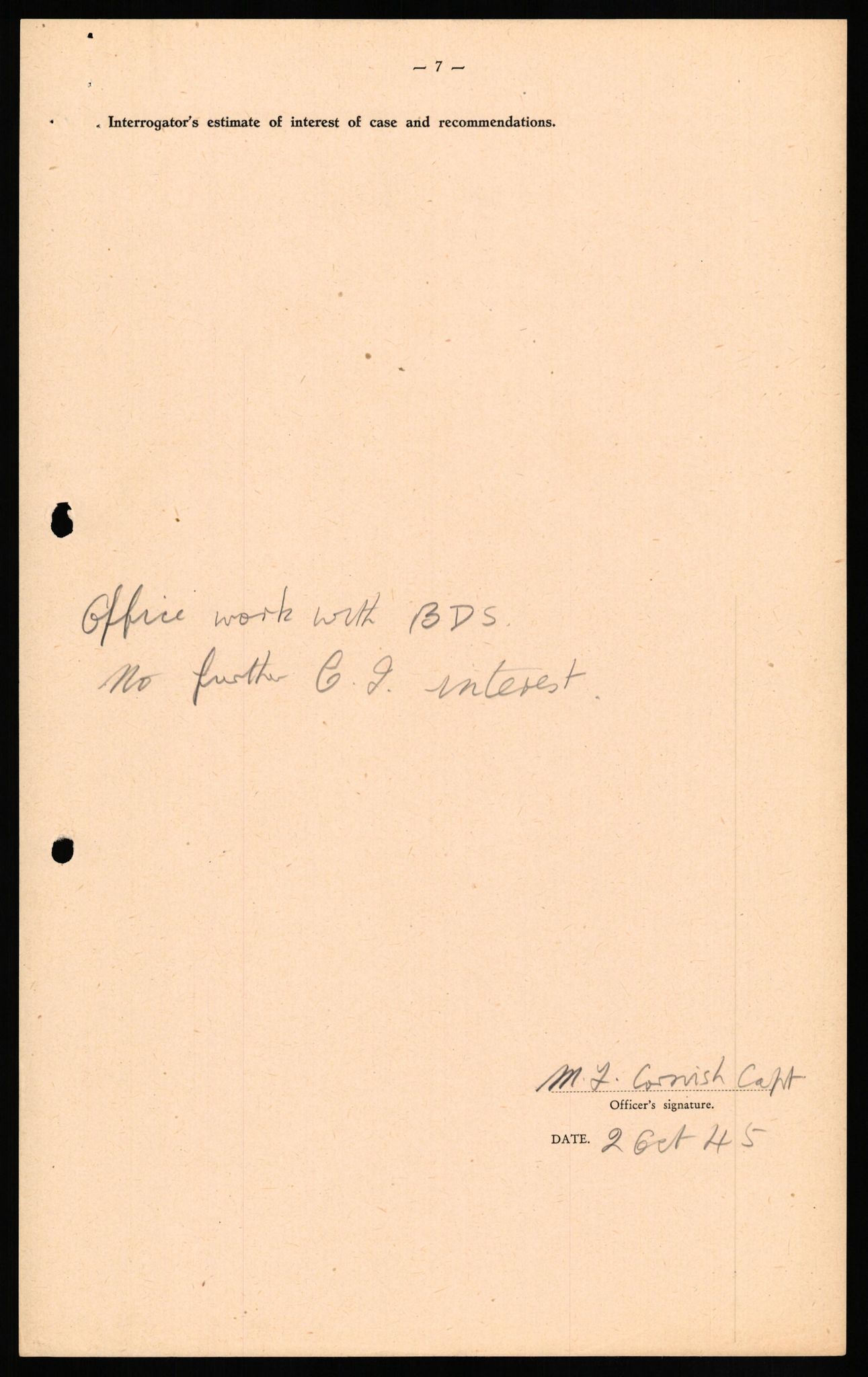 Forsvaret, Forsvarets overkommando II, AV/RA-RAFA-3915/D/Db/L0020: CI Questionaires. Tyske okkupasjonsstyrker i Norge. Tyskere., 1945-1946, p. 225