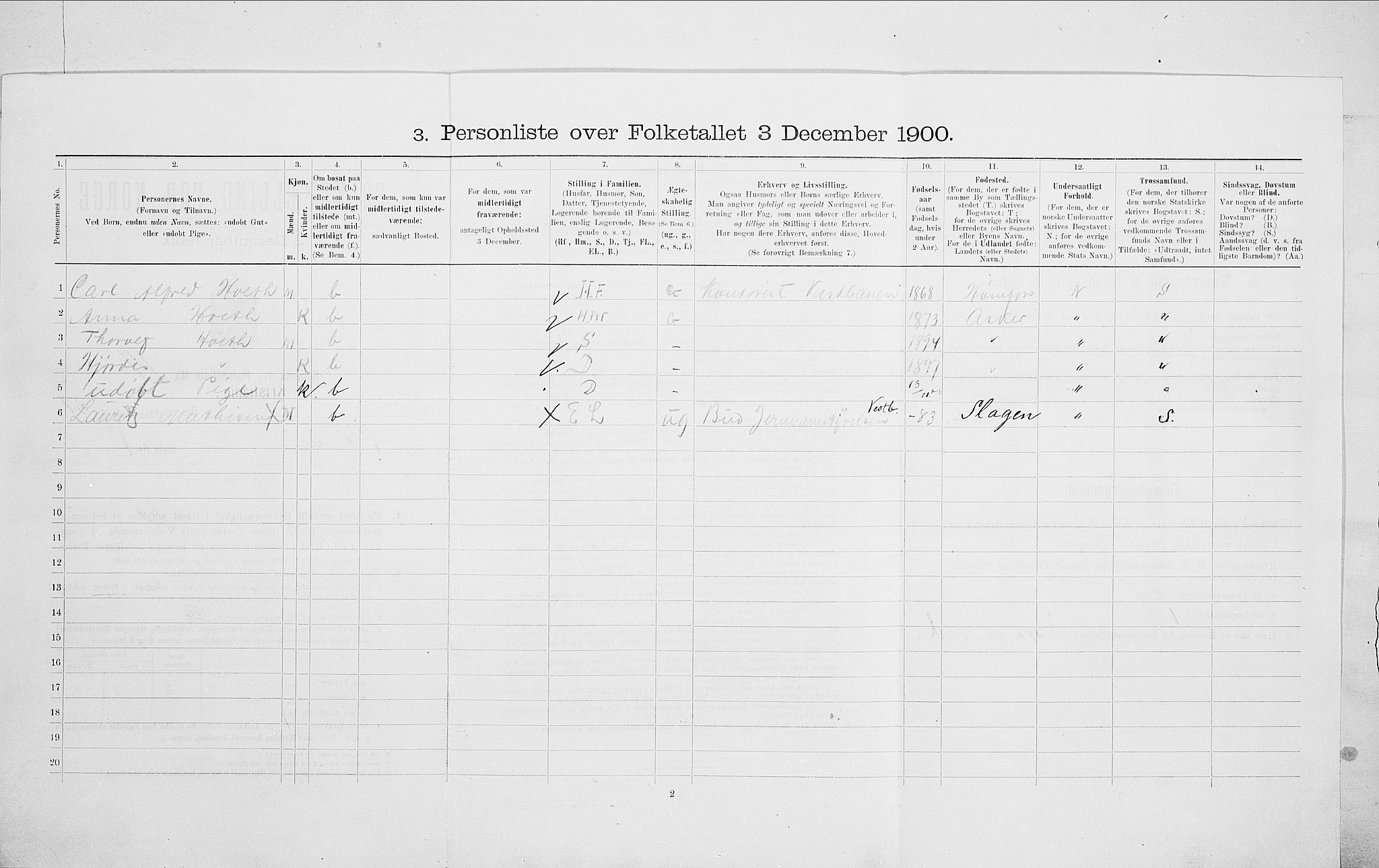 SAO, 1900 census for Kristiania, 1900, p. 74455