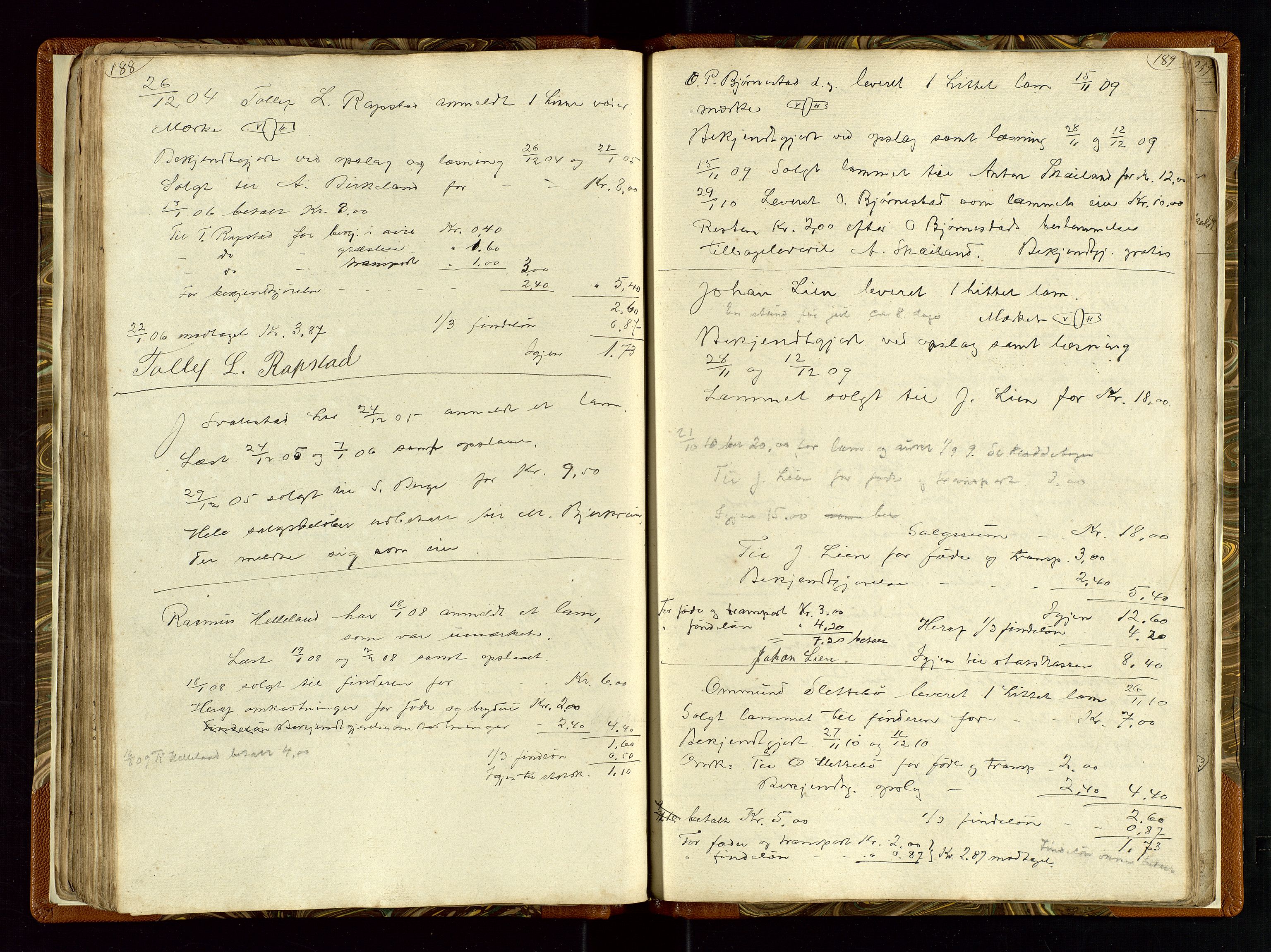 Helleland lensmannskontor, AV/SAST-A-100209/Ya/L0003: Diverseprotokoll, 1842-1960, p. 188-189