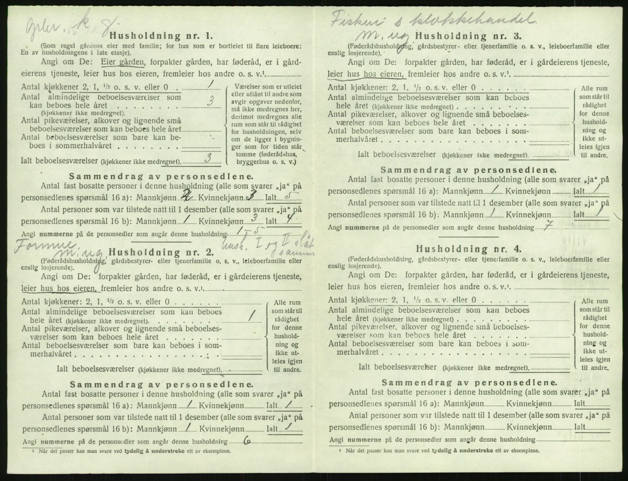 SAK, 1920 census for Åmli, 1920, p. 302