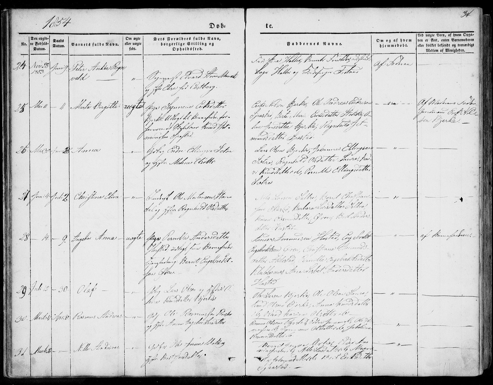 Ministerialprotokoller, klokkerbøker og fødselsregistre - Møre og Romsdal, AV/SAT-A-1454/515/L0209: Parish register (official) no. 515A05, 1847-1868, p. 34