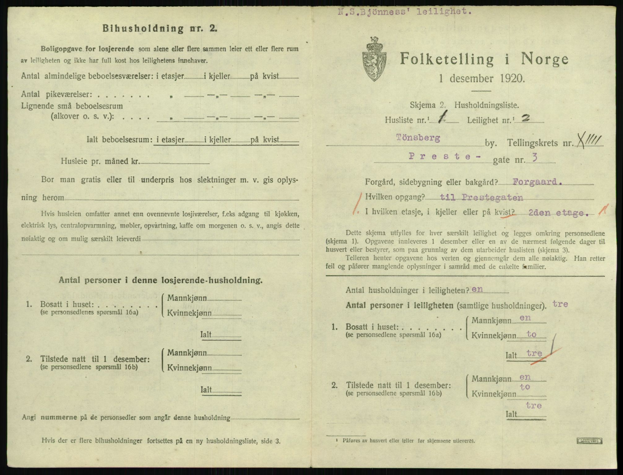 SAKO, 1920 census for Tønsberg, 1920, p. 5771