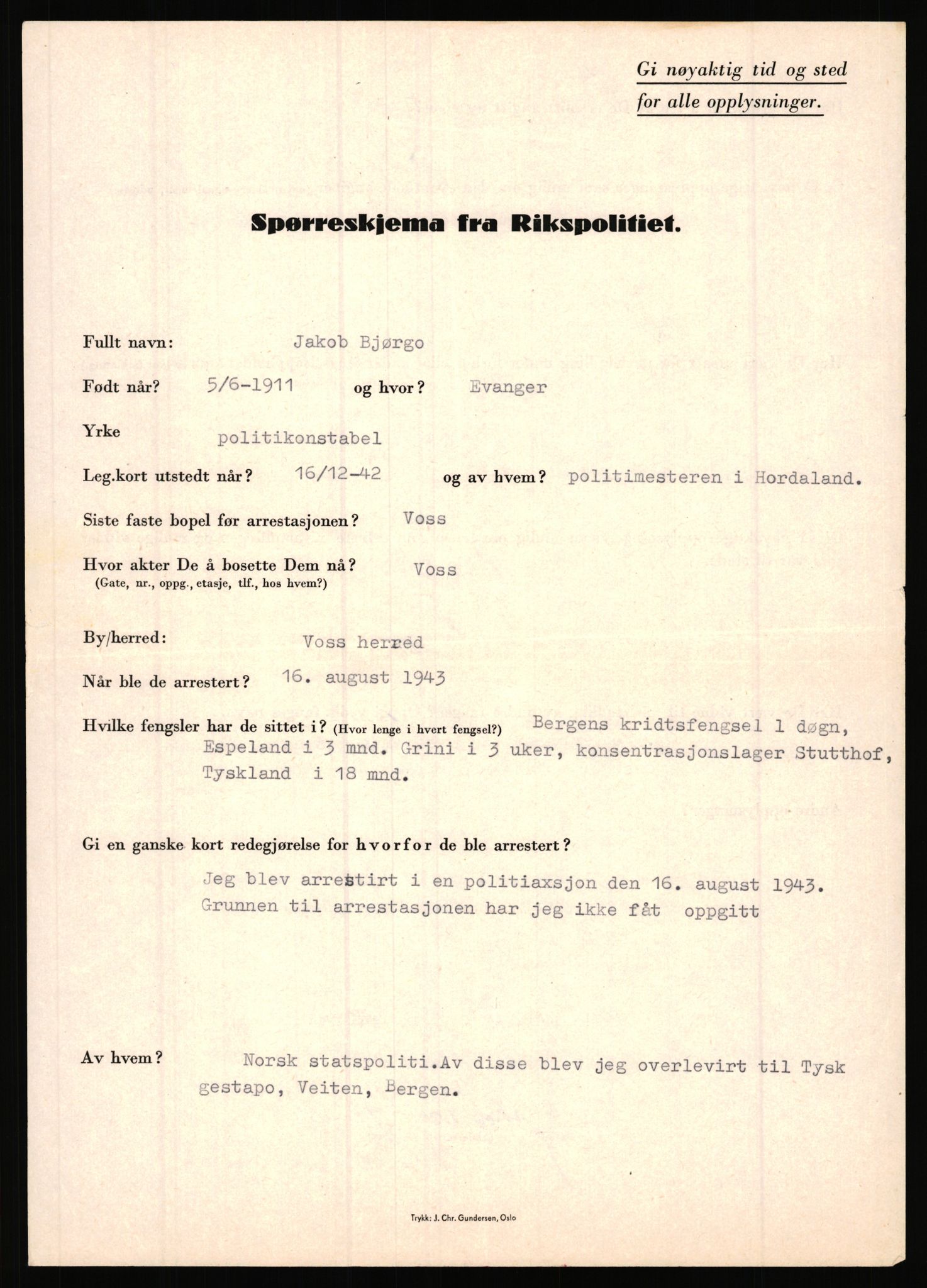 Rikspolitisjefen, AV/RA-S-1560/L/L0002: Berg, Alf - Bråthen, Thorleif, 1940-1945, p. 533