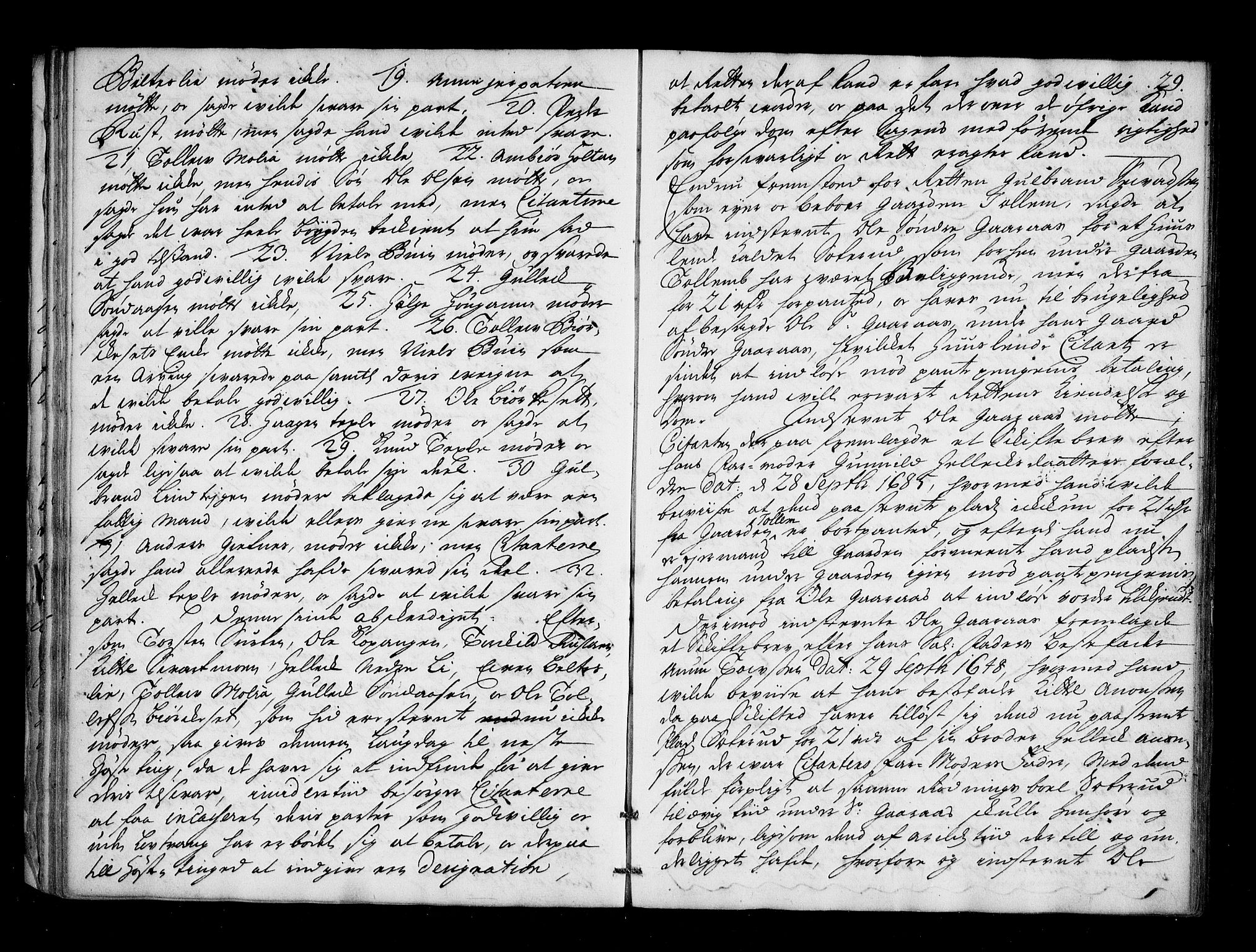 Numedal og Sandsvær sorenskriveri, AV/SAKO-A-128/F/Fa/Faa/L0052: Tingbok, 1722, p. 28b-29a