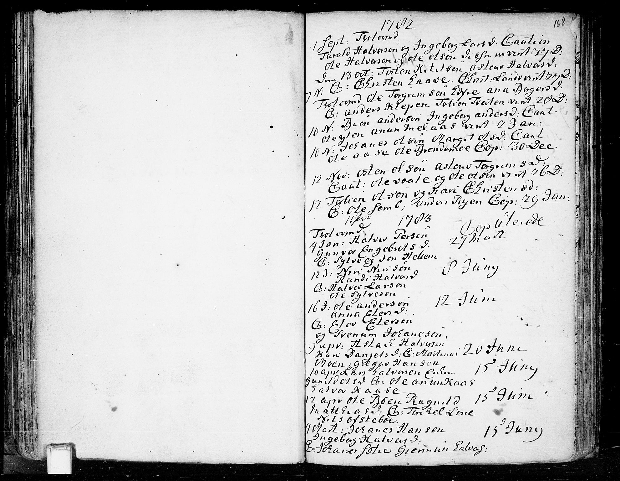 Heddal kirkebøker, SAKO/A-268/F/Fa/L0003: Parish register (official) no. I 3, 1723-1783, p. 168