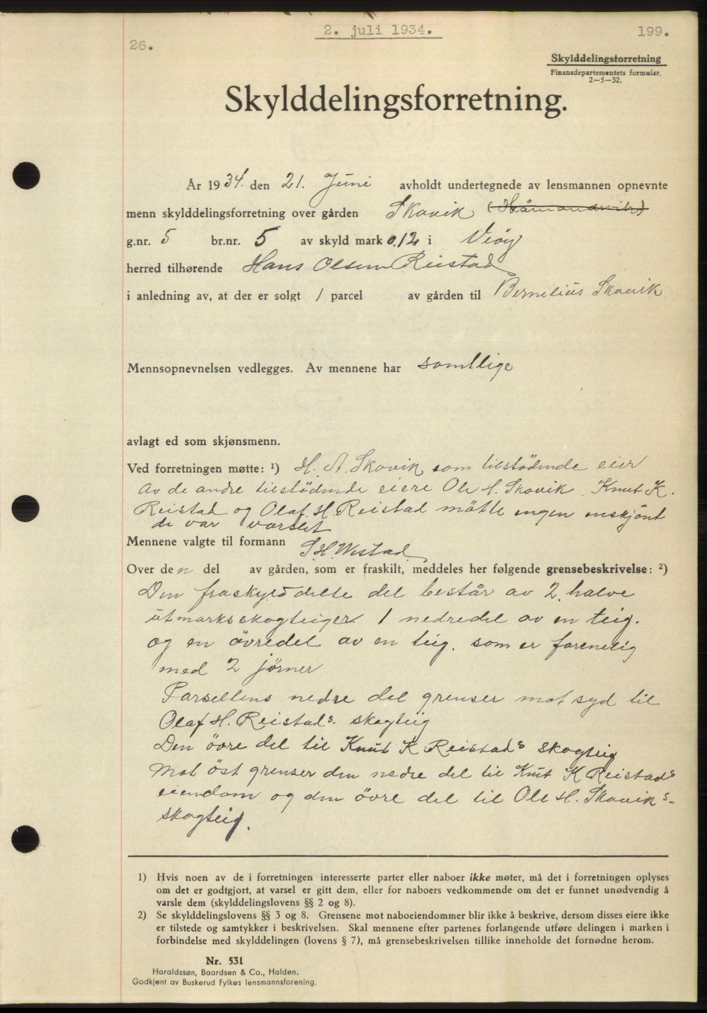 Romsdal sorenskriveri, AV/SAT-A-4149/1/2/2C/L0065: Mortgage book no. 59, 1934-1934, Deed date: 02.07.1934