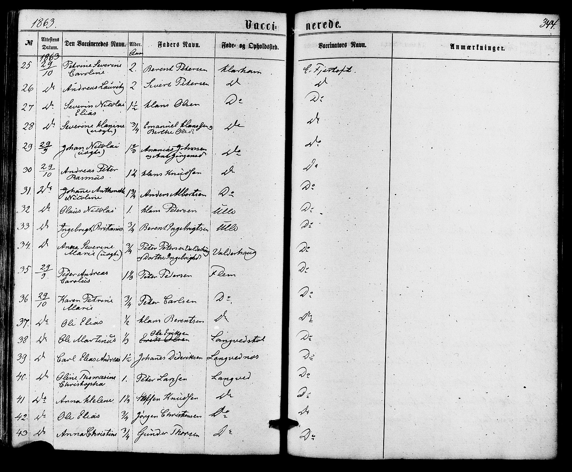 Ministerialprotokoller, klokkerbøker og fødselsregistre - Møre og Romsdal, AV/SAT-A-1454/536/L0498: Parish register (official) no. 536A07, 1862-1875, p. 344