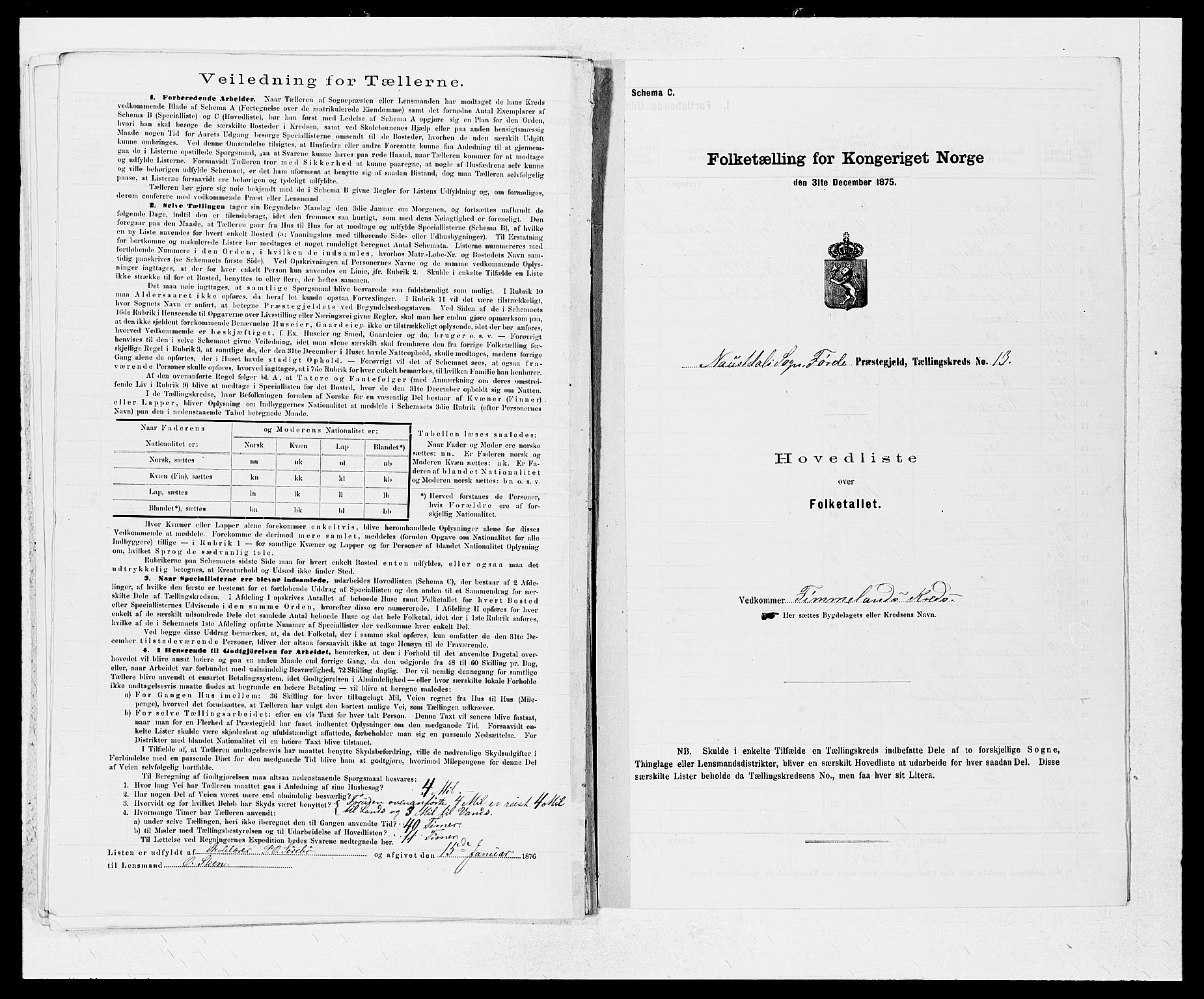 SAB, 1875 census for 1432P Førde, 1875, p. 28