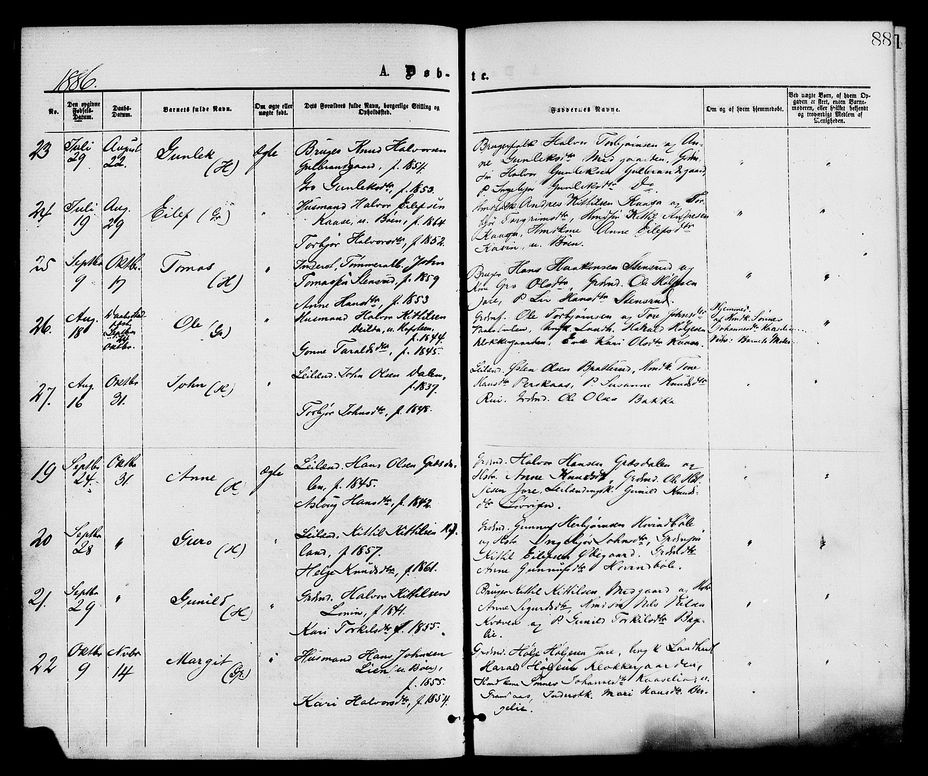 Gransherad kirkebøker, SAKO/A-267/F/Fa/L0004: Parish register (official) no. I 4, 1871-1886, p. 88
