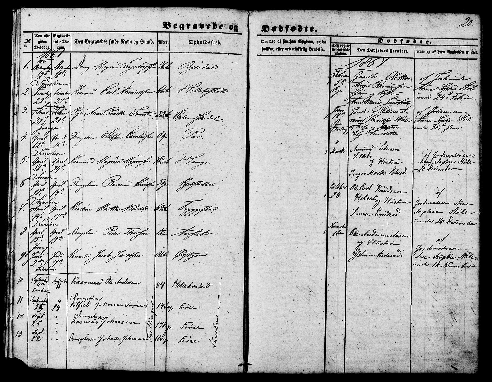 Ministerialprotokoller, klokkerbøker og fødselsregistre - Møre og Romsdal, SAT/A-1454/517/L0223: Parish register (official) no. 517A03, 1850-1870, p. 20