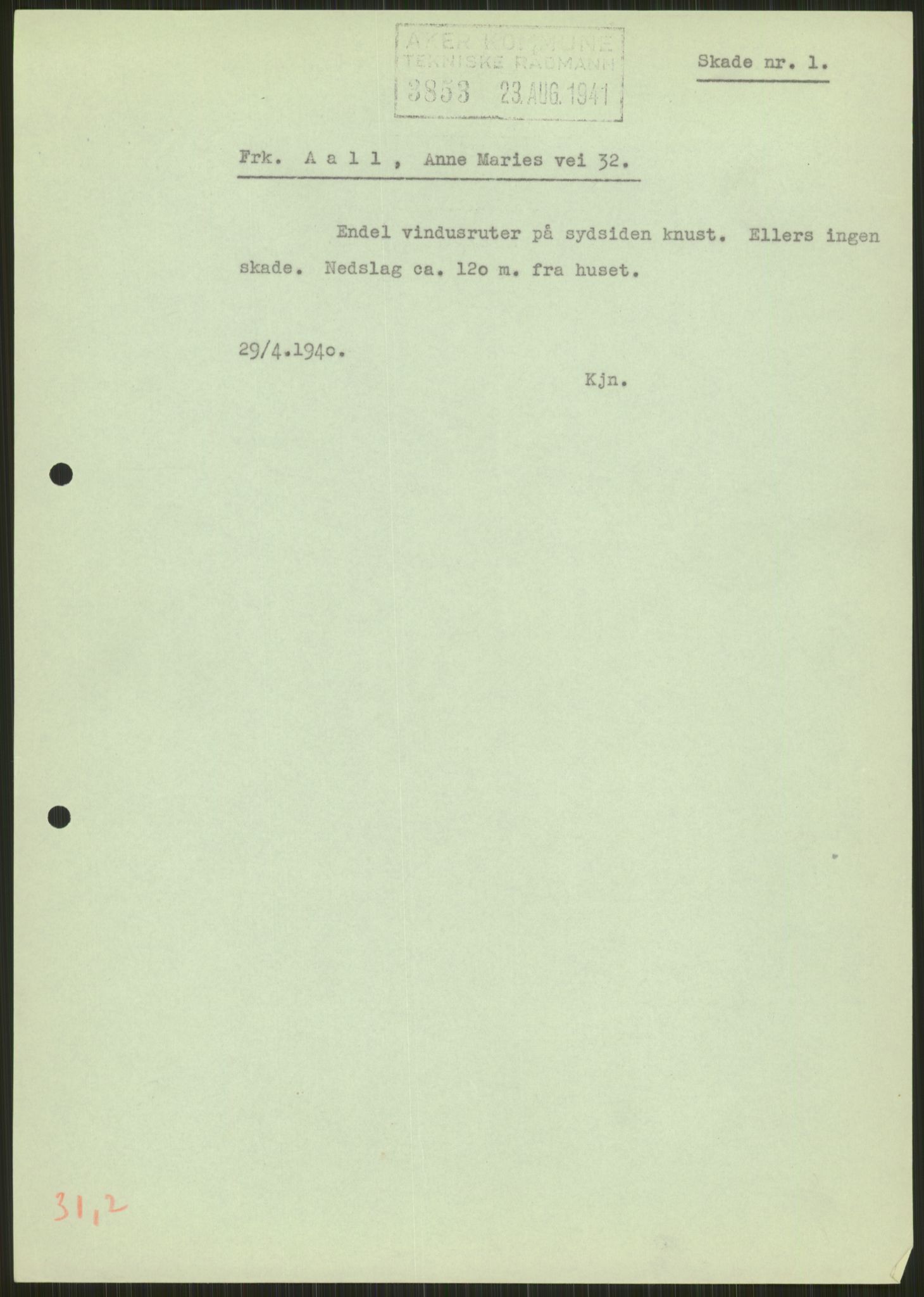 Forsvaret, Forsvarets krigshistoriske avdeling, AV/RA-RAFA-2017/Y/Ya/L0013: II-C-11-31 - Fylkesmenn.  Rapporter om krigsbegivenhetene 1940., 1940, p. 287