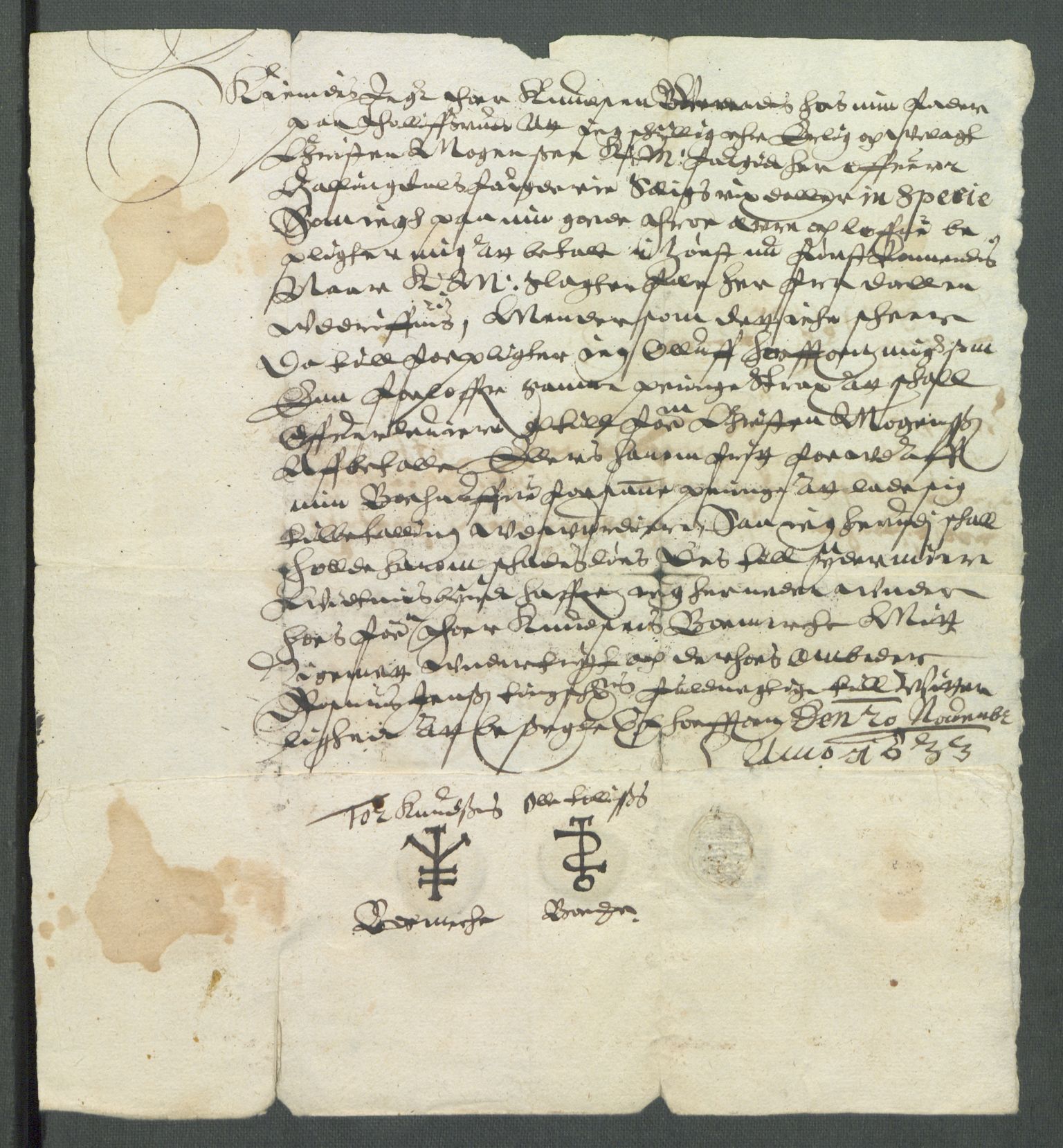 Riksarkivets diplomsamling, AV/RA-EA-5965/F02/L0144: Dokumenter, 1633, p. 105