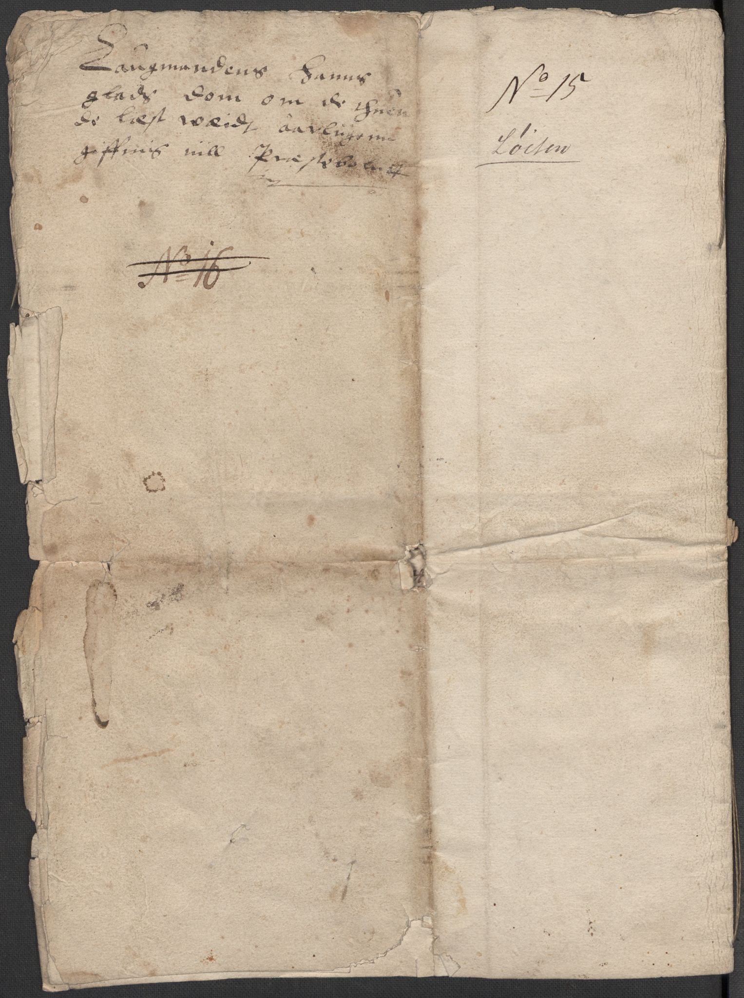 Riksarkivets diplomsamling, AV/RA-EA-5965/F15/L0011: Prestearkiv - Hedmark, 1575-1735, p. 58