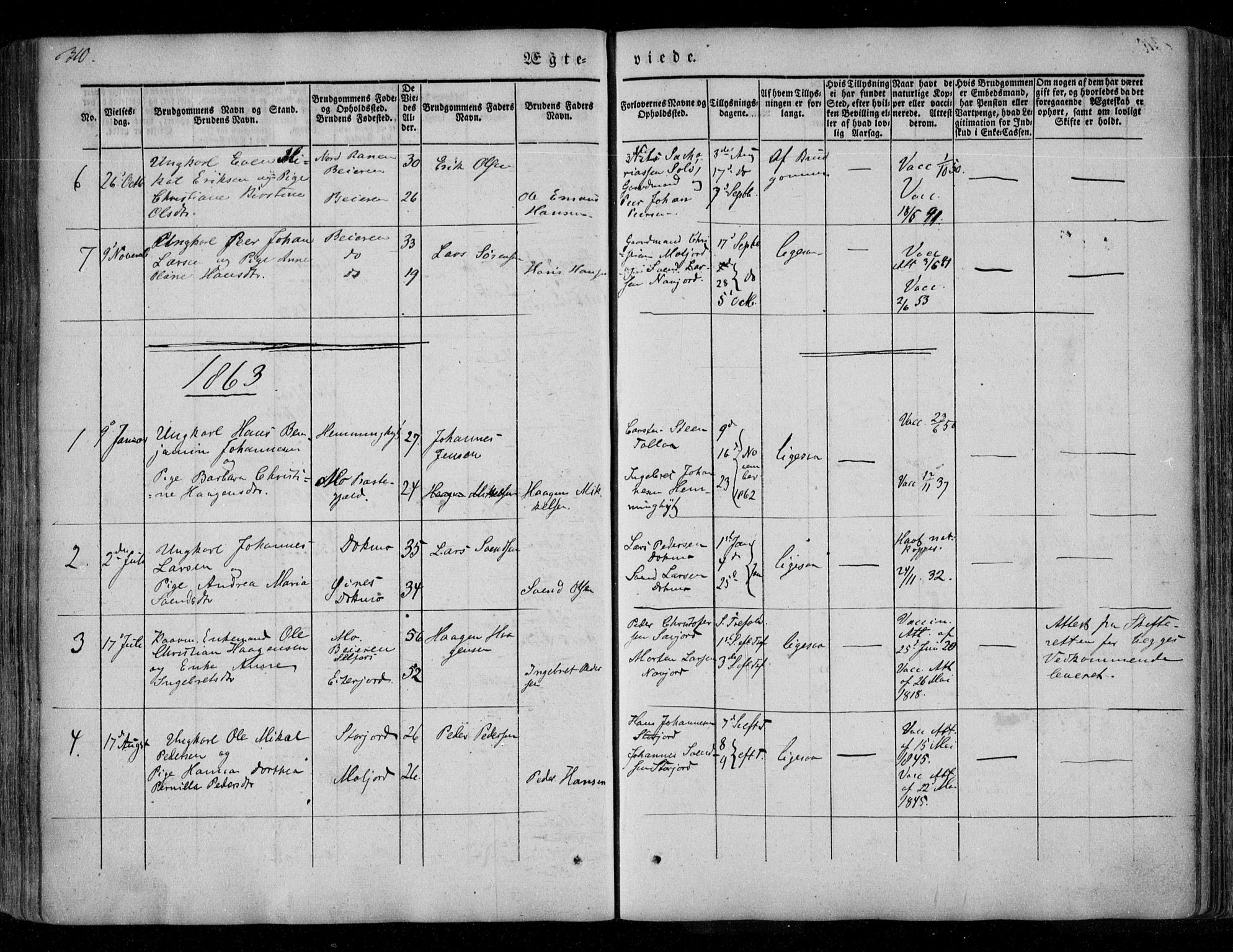 Ministerialprotokoller, klokkerbøker og fødselsregistre - Nordland, AV/SAT-A-1459/846/L0644: Parish register (official) no. 846A02, 1837-1872, p. 310