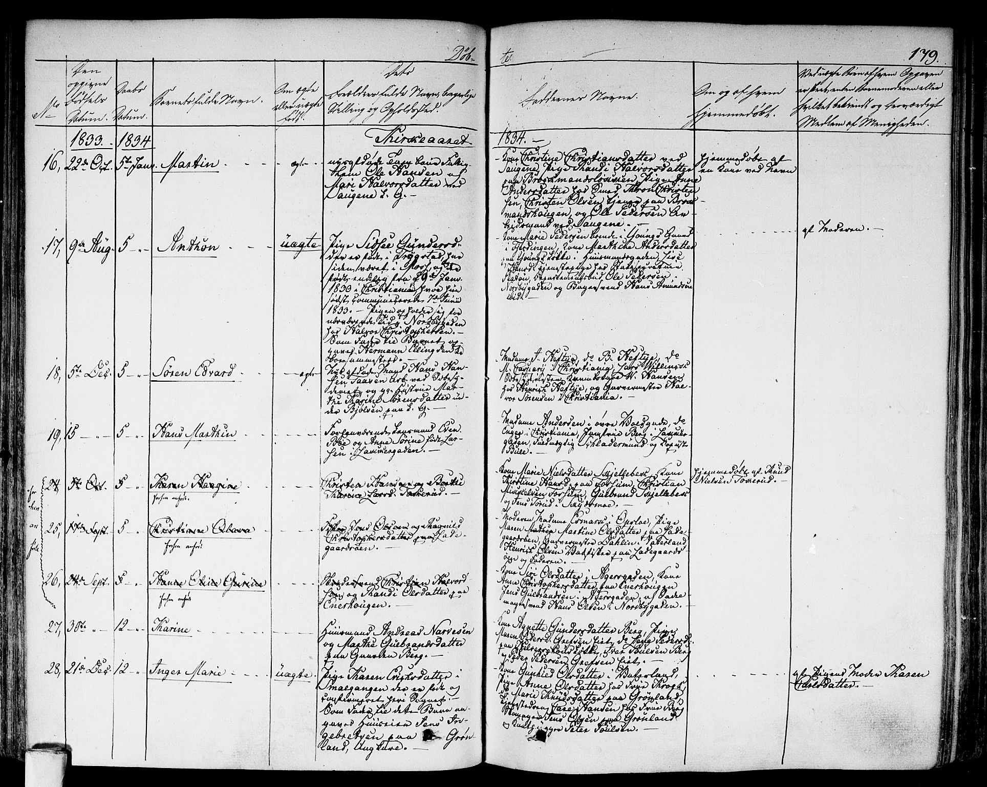 Aker prestekontor kirkebøker, SAO/A-10861/F/L0013: Parish register (official) no. 13, 1828-1837, p. 179