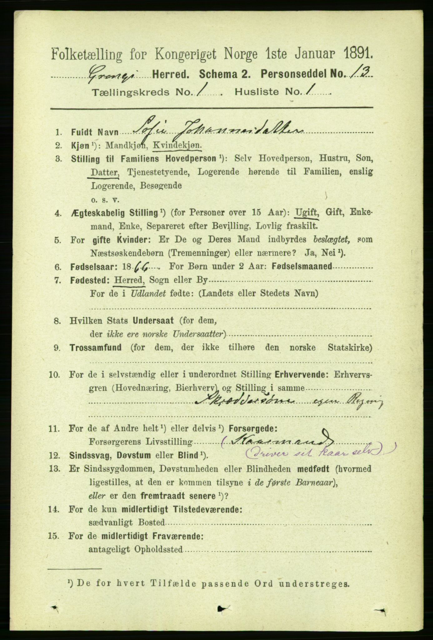 RA, 1891 census for 1742 Grong, 1891, p. 133