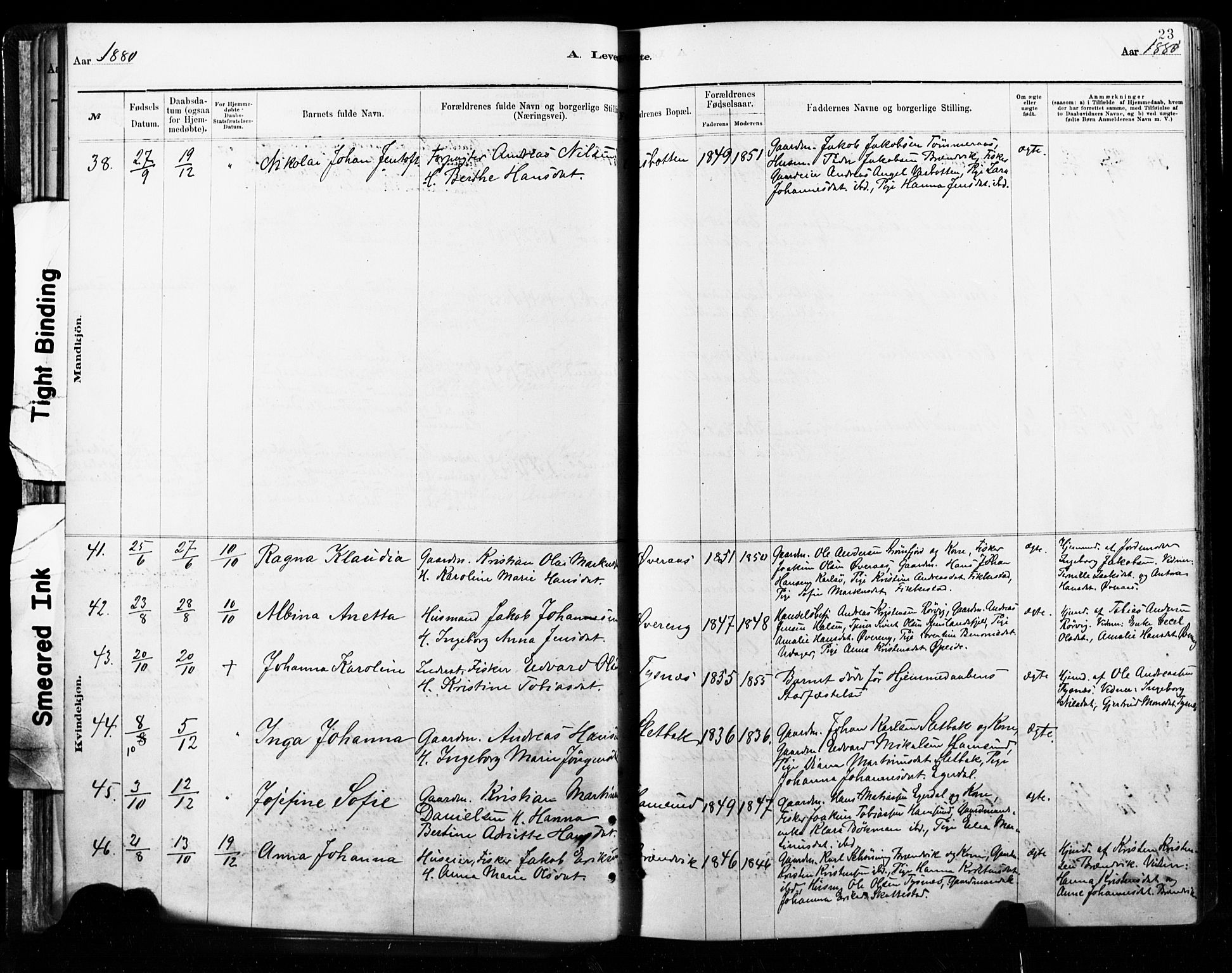 Ministerialprotokoller, klokkerbøker og fødselsregistre - Nordland, AV/SAT-A-1459/859/L0846: Parish register (official) no. 859A06, 1878-1889, p. 23