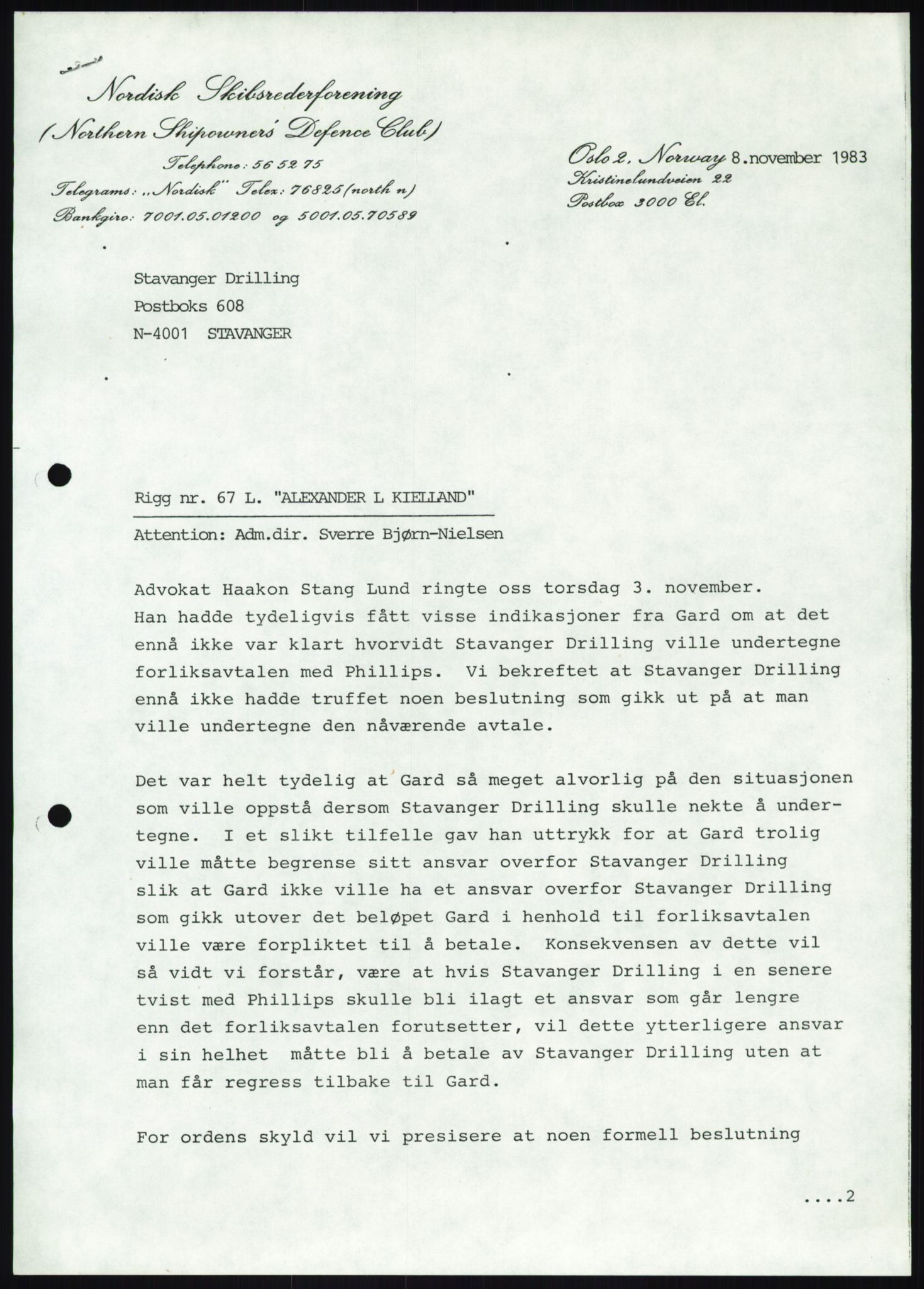 Pa 1503 - Stavanger Drilling AS, SAST/A-101906/A/Ab/Abc/L0009: Styrekorrespondanse Stavanger Drilling II A/S, 1981-1983, p. 438