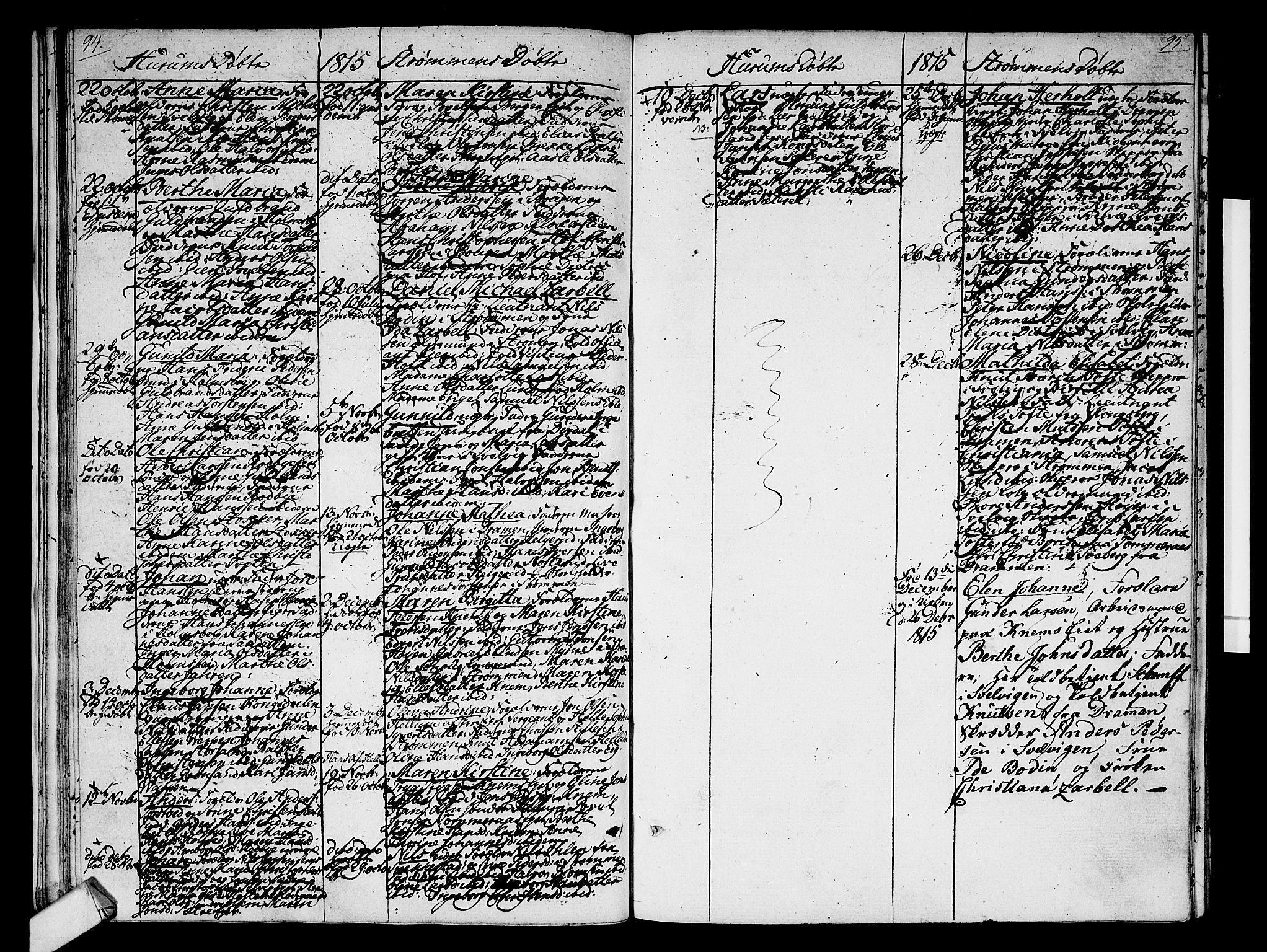 Hurum kirkebøker, AV/SAKO-A-229/F/Fa/L0008: Parish register (official) no. 8, 1810-1815, p. 94-95