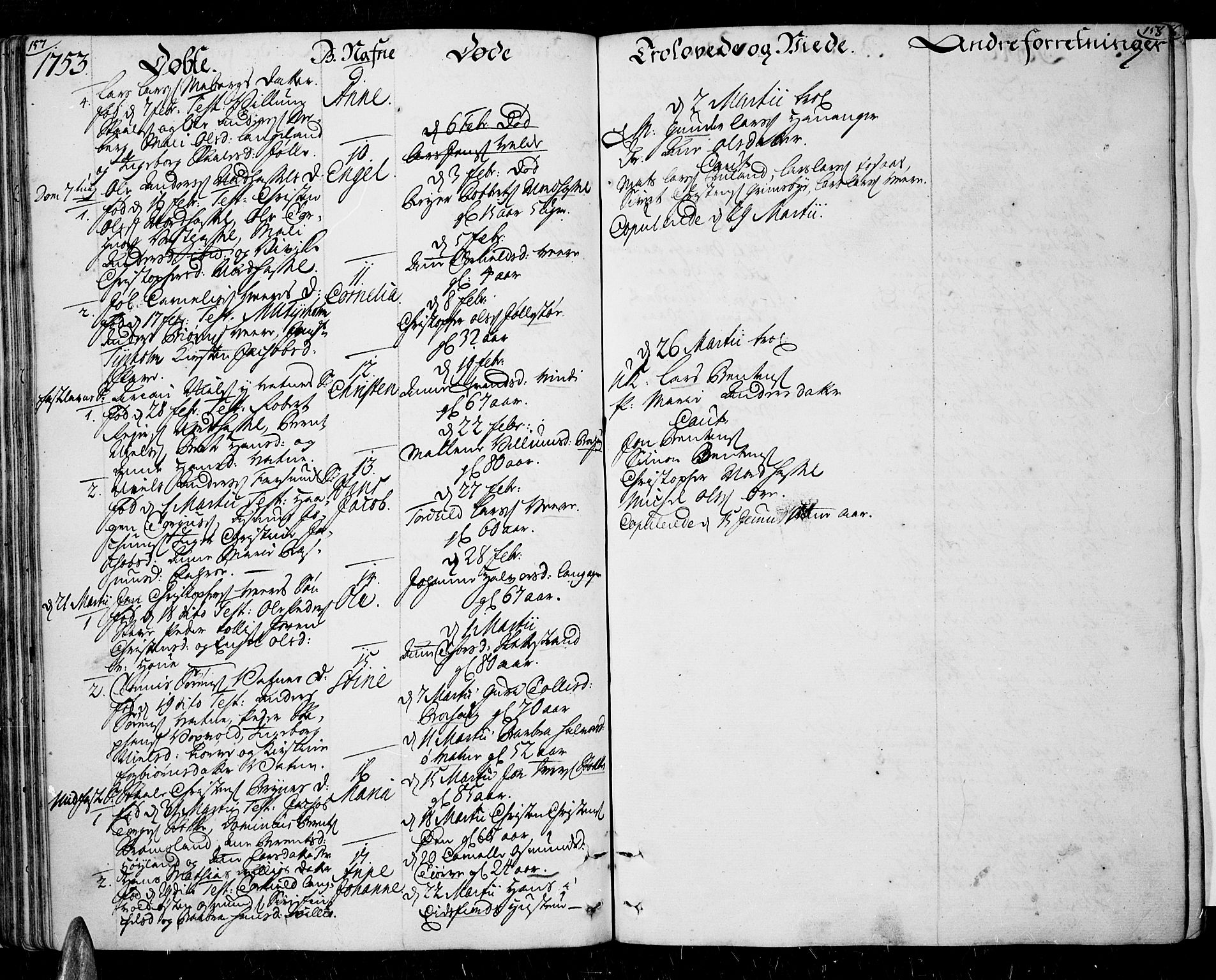 Lista sokneprestkontor, AV/SAK-1111-0027/F/Fa/L0003: Parish register (official) no. A 3 /1, 1743-1767, p. 157-158