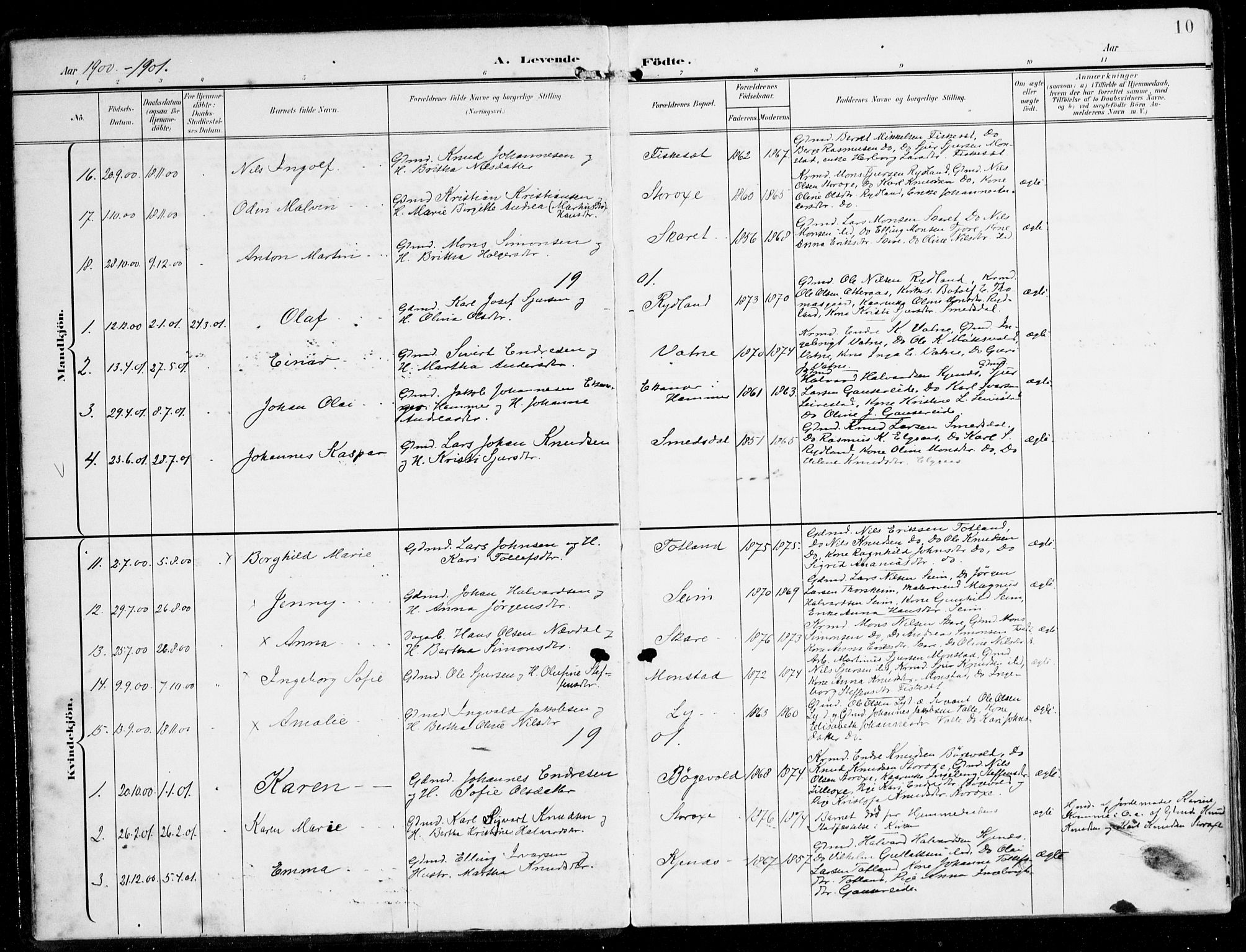 Alversund Sokneprestembete, AV/SAB-A-73901/H/Ha/Haa/Haad/L0004: Parish register (official) no. D 4, 1898-1926, p. 10