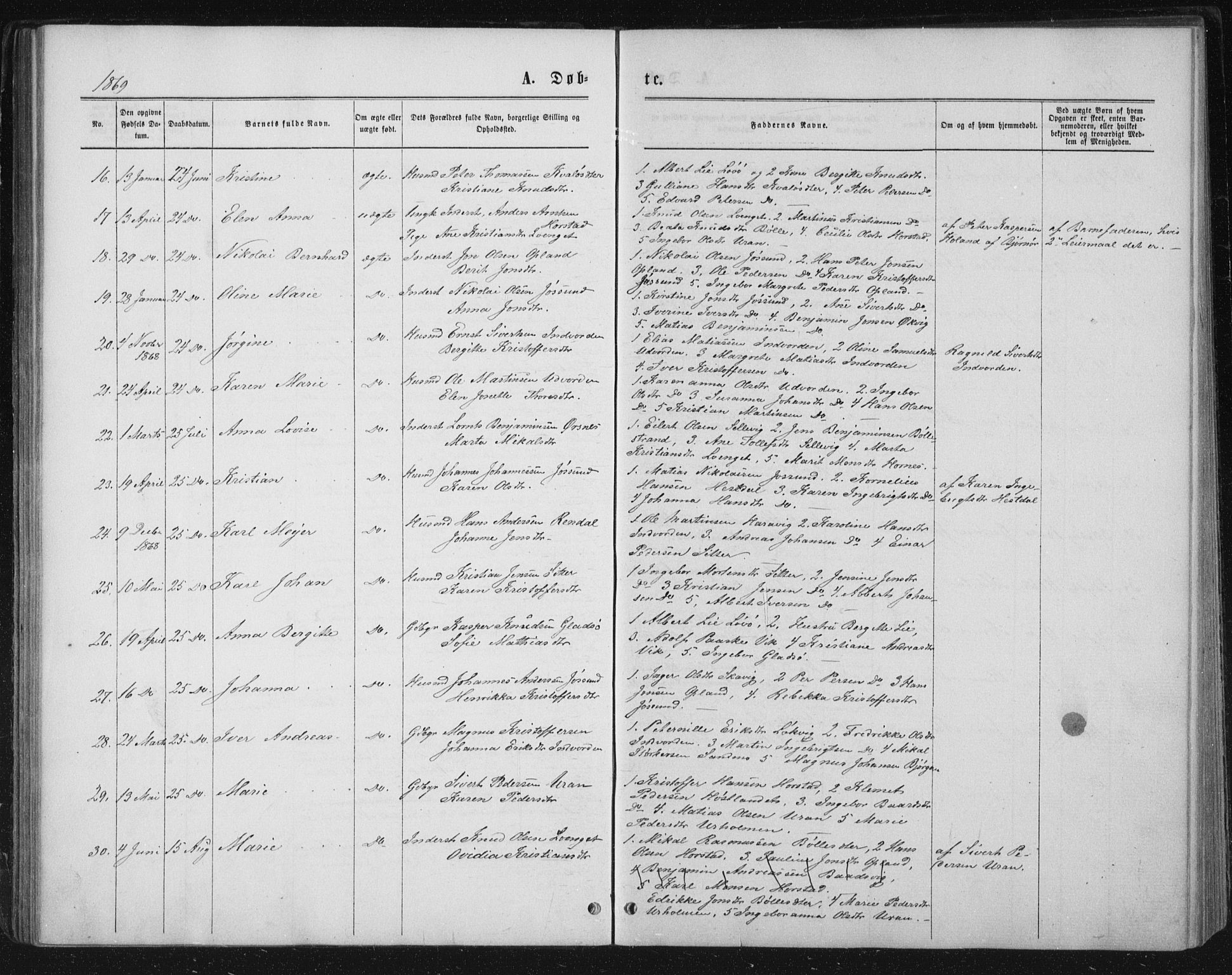 Ministerialprotokoller, klokkerbøker og fødselsregistre - Nord-Trøndelag, SAT/A-1458/771/L0595: Parish register (official) no. 771A02, 1840-1869