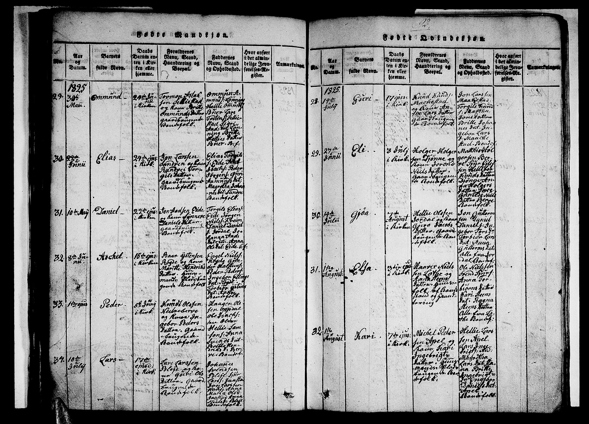 Ullensvang sokneprestembete, AV/SAB-A-78701/H/Hab: Parish register (copy) no. A 3, 1817-1825, p. 92