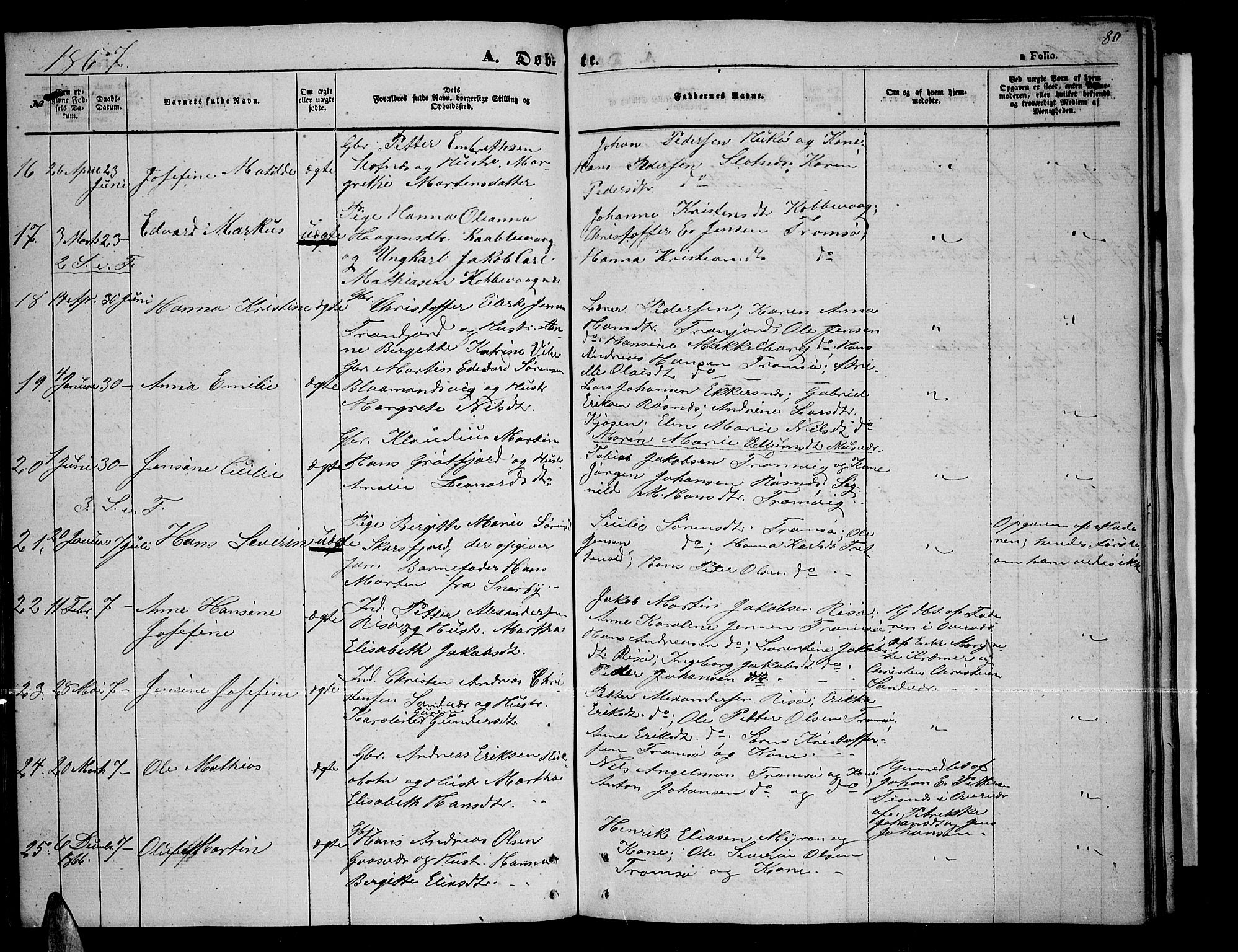 Tromsøysund sokneprestkontor, AV/SATØ-S-1304/G/Gb/L0001klokker: Parish register (copy) no. 1, 1857-1869, p. 80