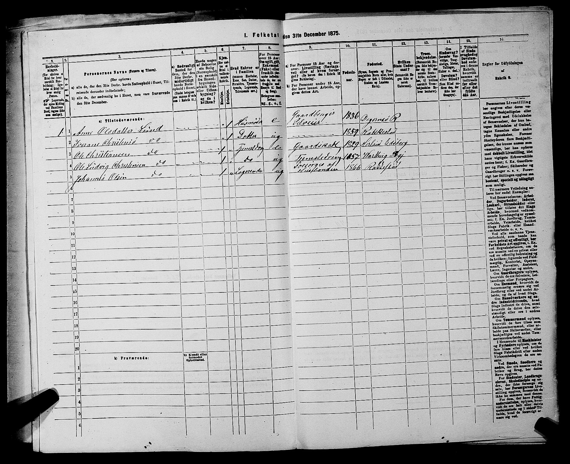 RA, 1875 census for 0128P Rakkestad, 1875, p. 1167