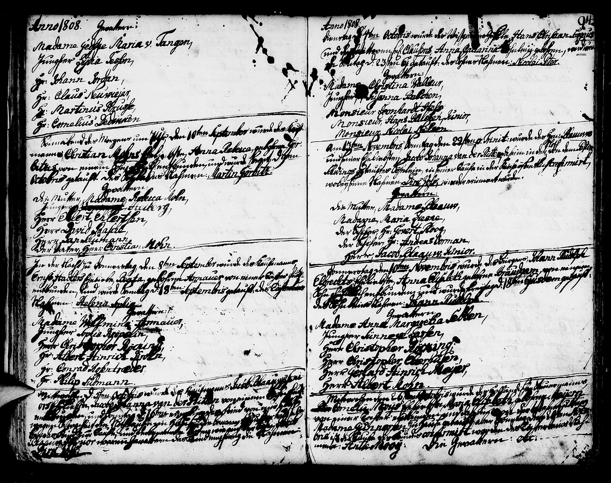Mariakirken Sokneprestembete, AV/SAB-A-76901/H/Haa/L0003: Parish register (official) no. A 3, 1786-1815, p. 94