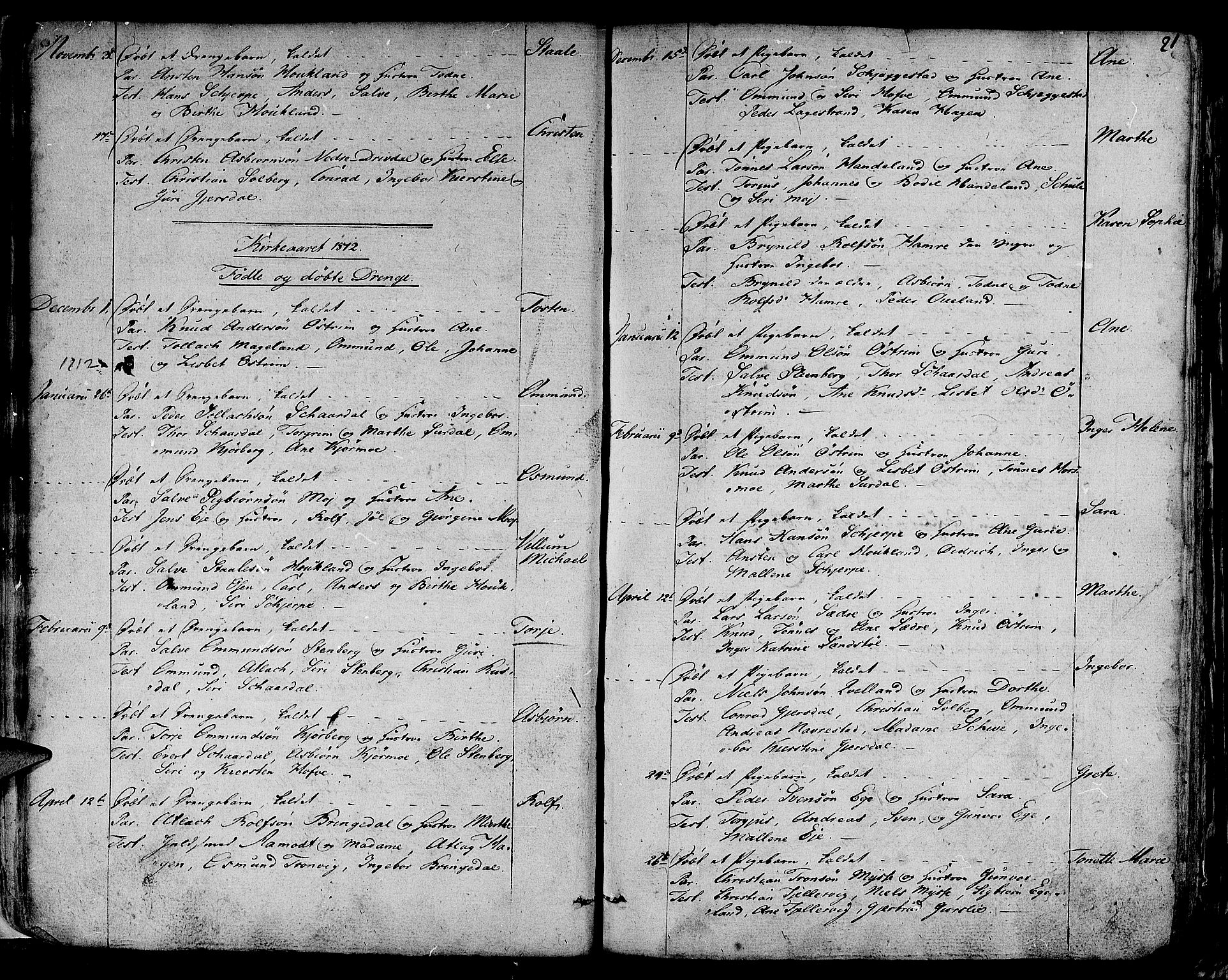 Lund sokneprestkontor, SAST/A-101809/S06/L0004: Parish register (official) no. A 4 /1, 1801-1864, p. 21