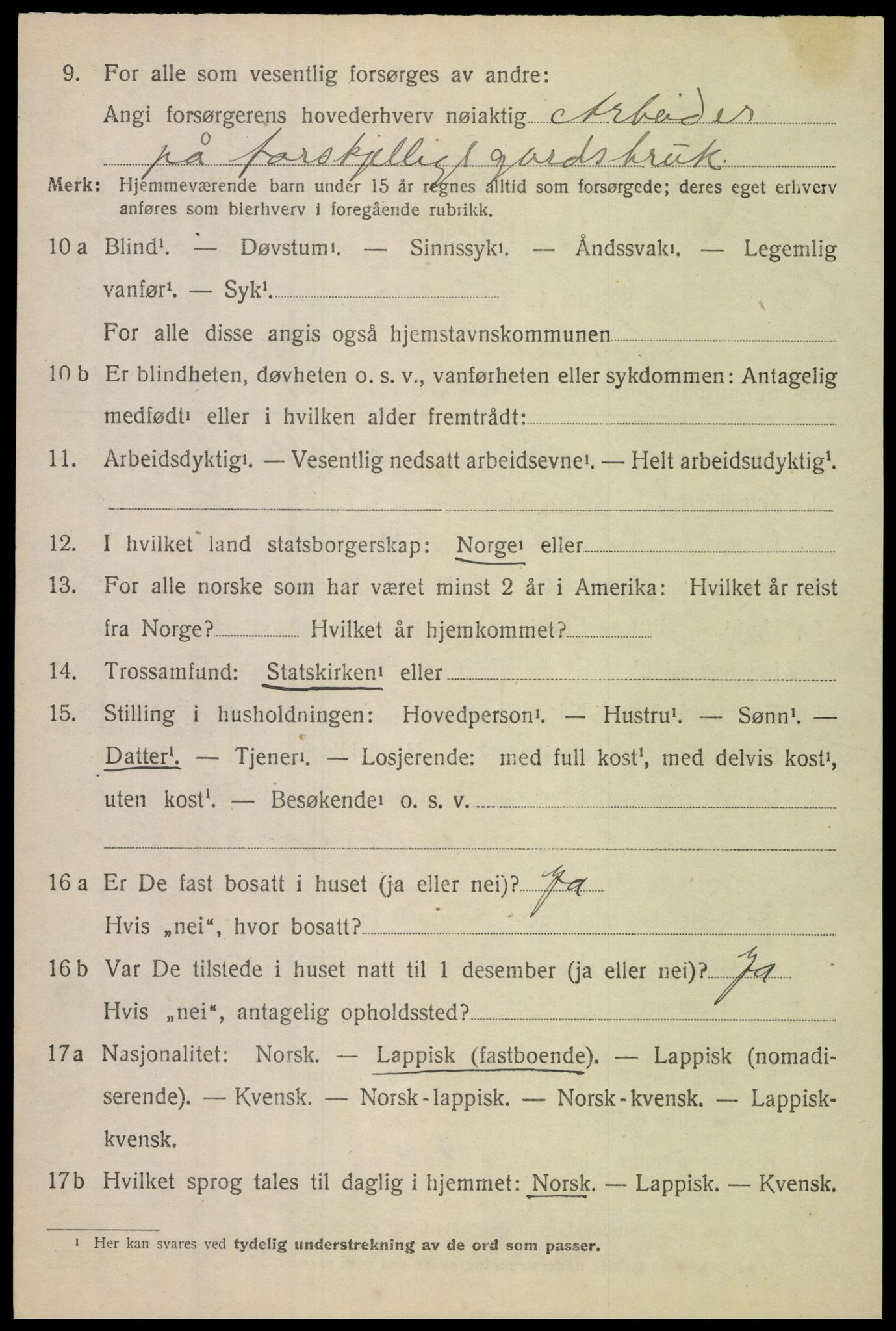 SAT, 1920 census for Lødingen, 1920, p. 6952