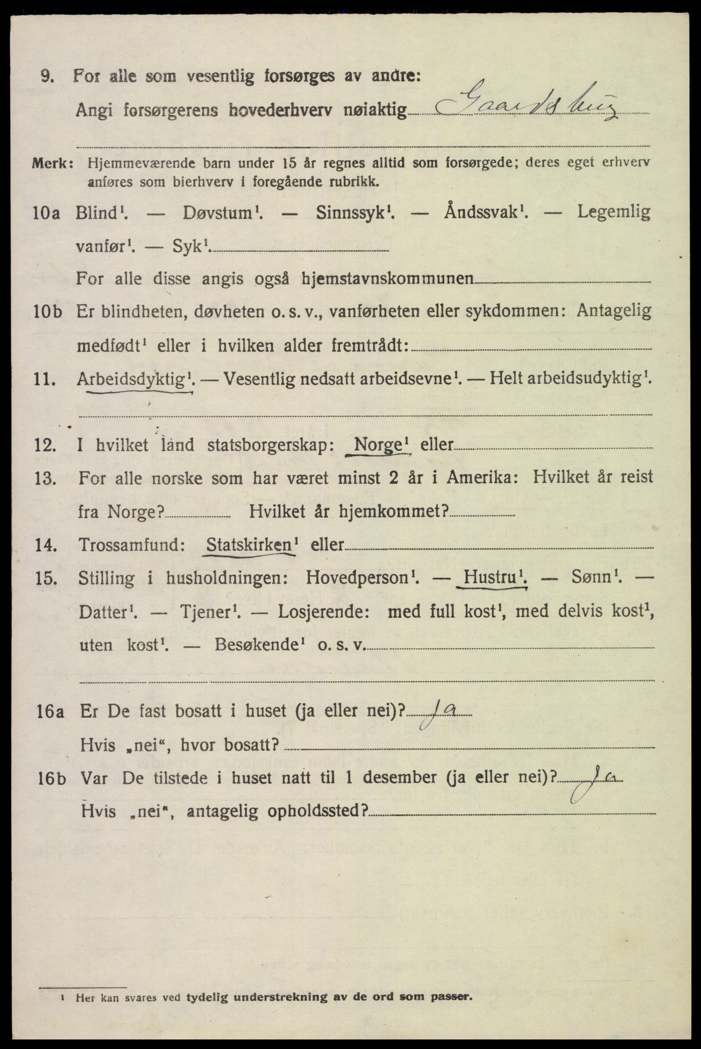 SAK, 1920 census for Søgne, 1920, p. 5280