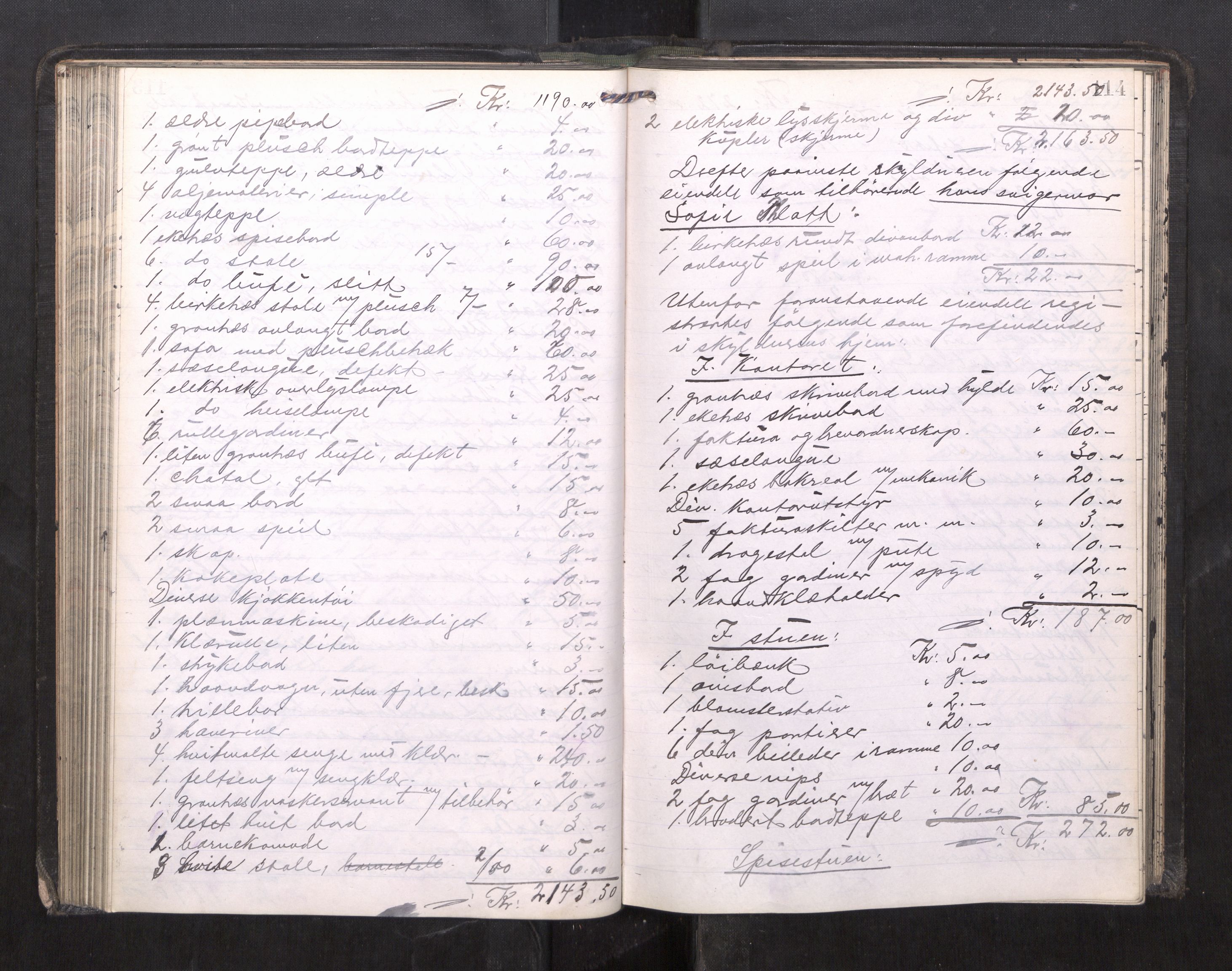 Trondheim byfogd, AV/SAT-A-0003/1/3/3C/L0040: Skifteregistreringsprotokoll - 9/3-23/5. (u/ register), 1921-1923, p. 114