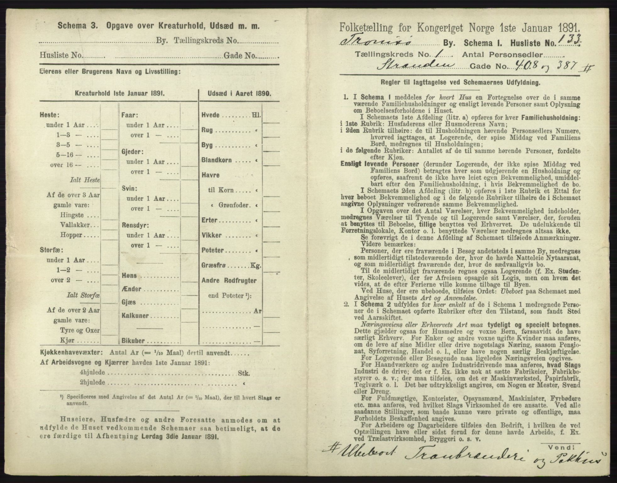 RA, 1891 census for 1902 Tromsø, 1891, p. 288