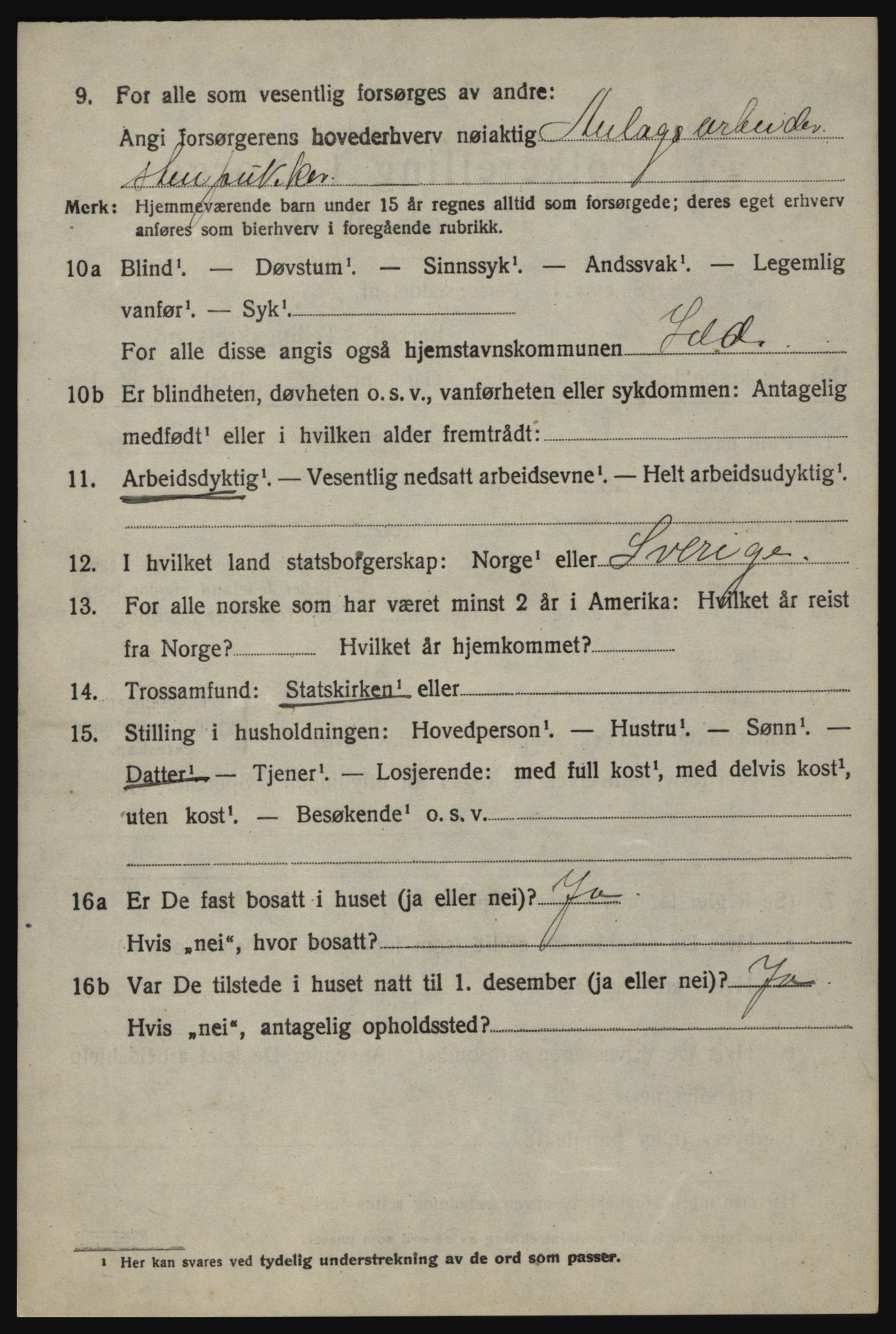 SAO, 1920 census for Idd, 1920, p. 8722