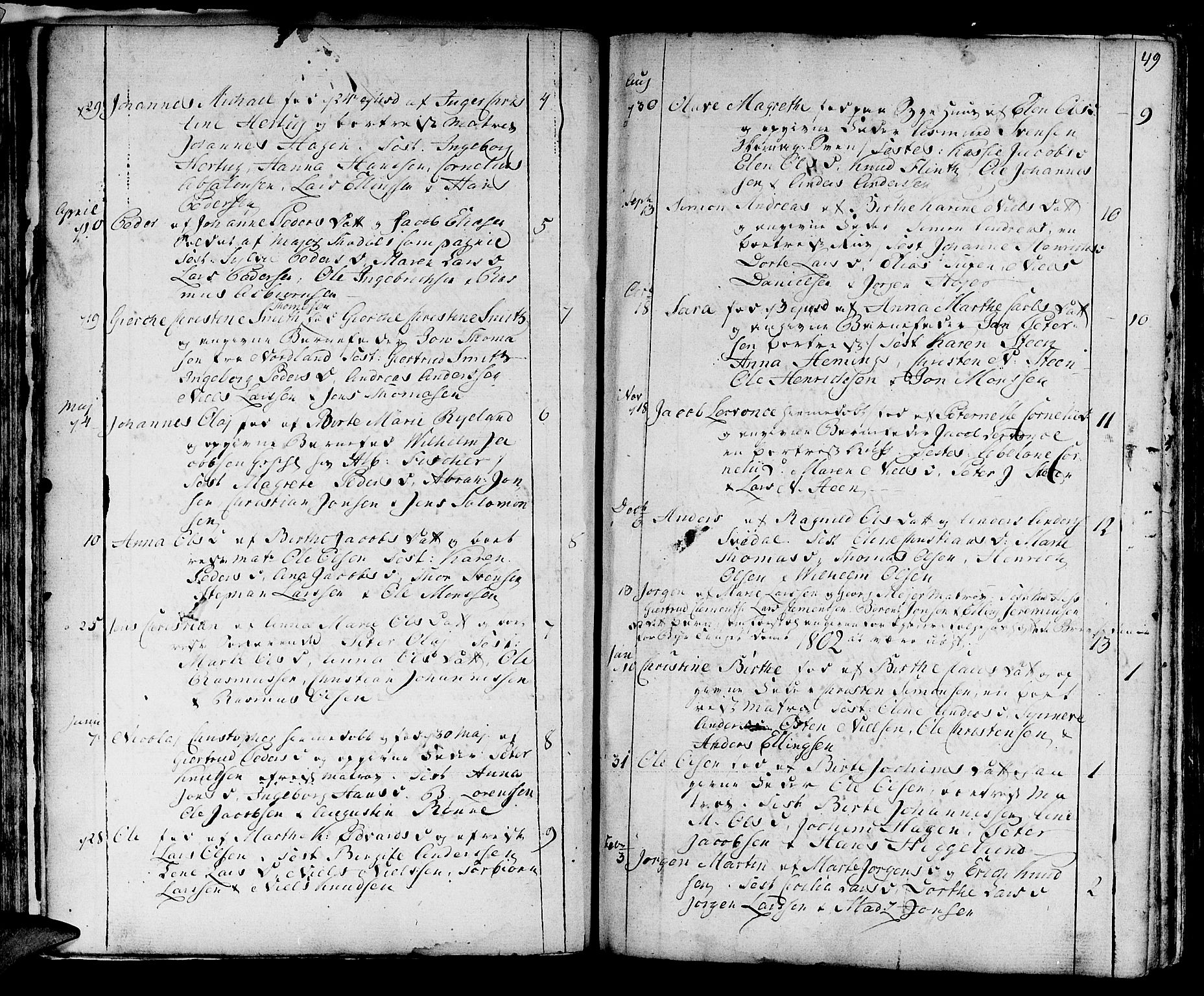 Domkirken sokneprestembete, SAB/A-74801/H/Haa/L0004: Parish register (official) no. A 4, 1763-1820, p. 49